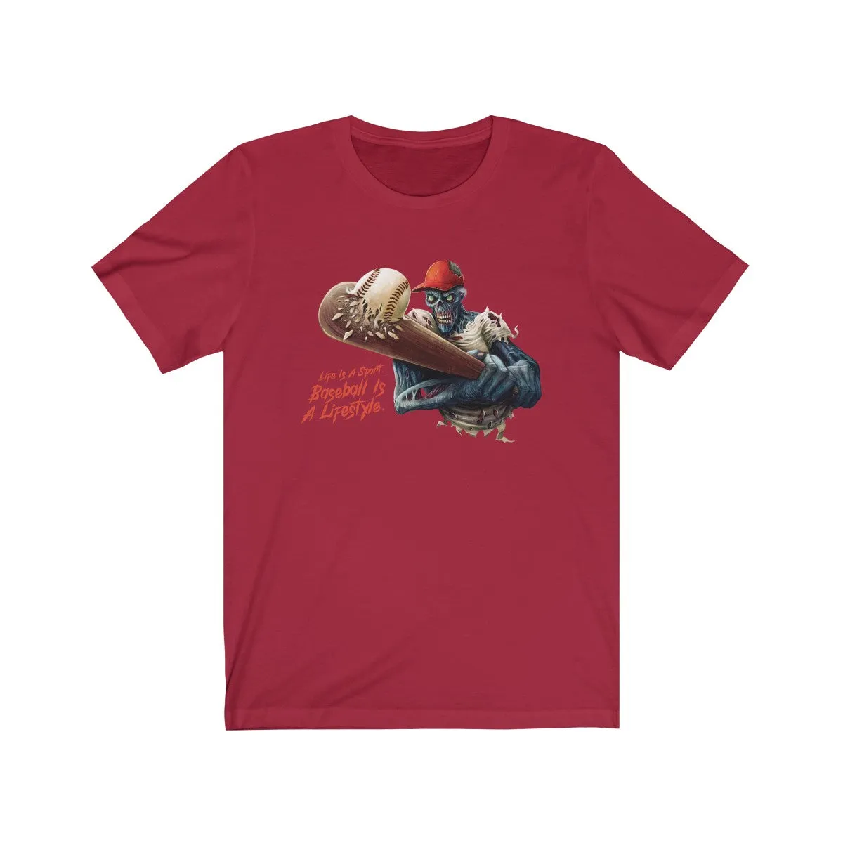 Baseball Zombie Short Sleeve Graphic Premium T-Shirt