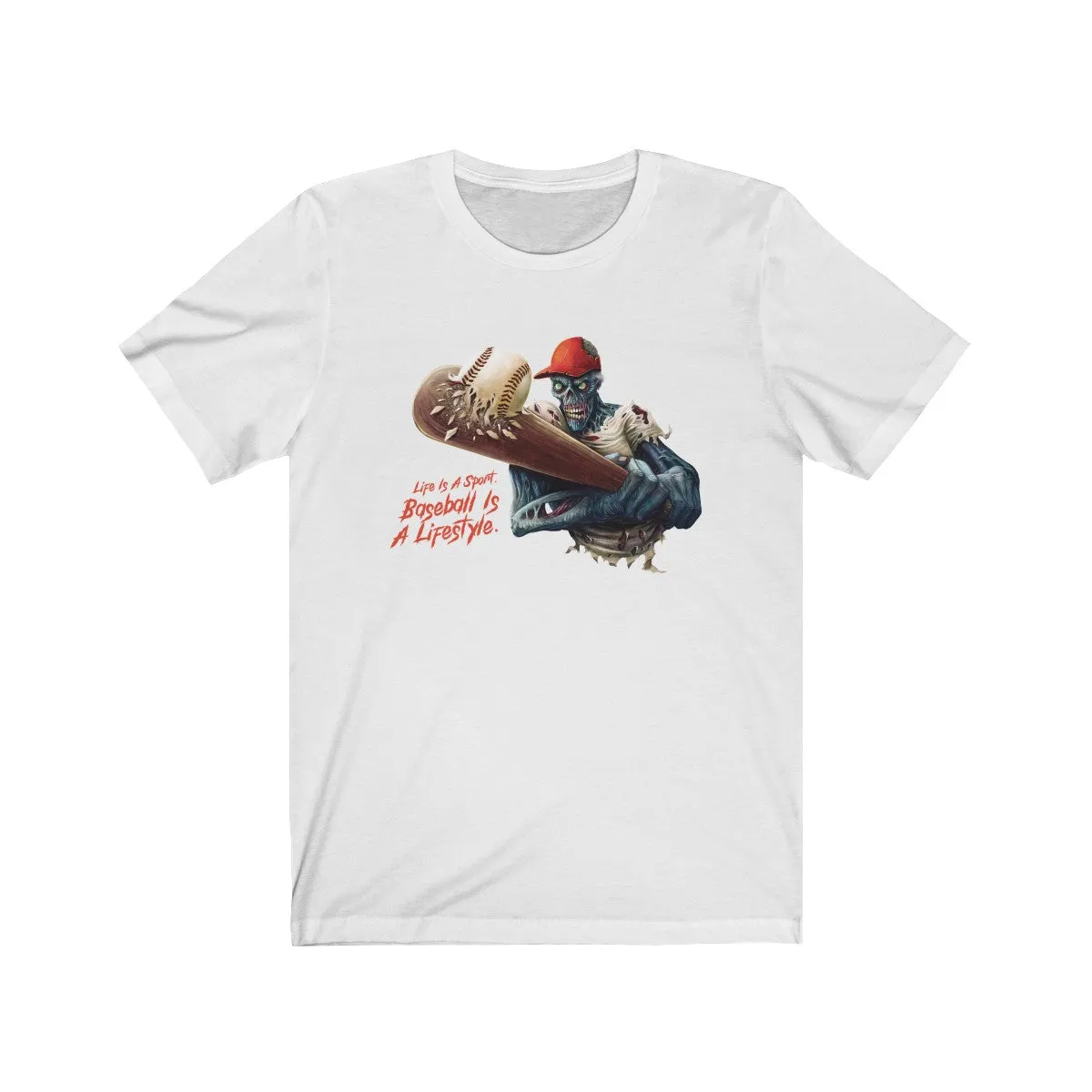 Baseball Zombie Short Sleeve Graphic Premium T-Shirt