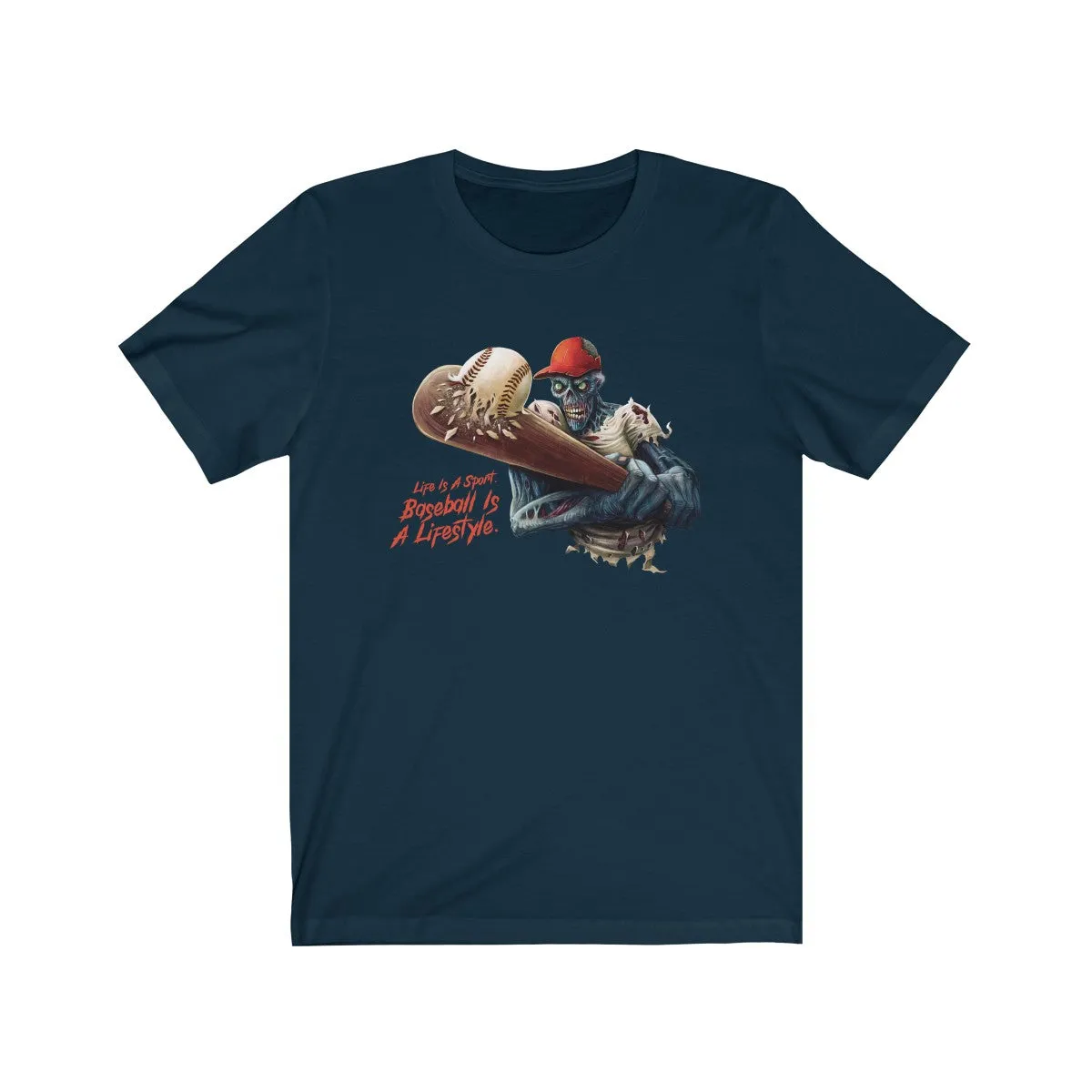 Baseball Zombie Short Sleeve Graphic Premium T-Shirt