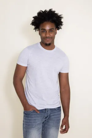 Basic Crewneck T-Shirt for Men in Speckled White | 3750-SPECWHT