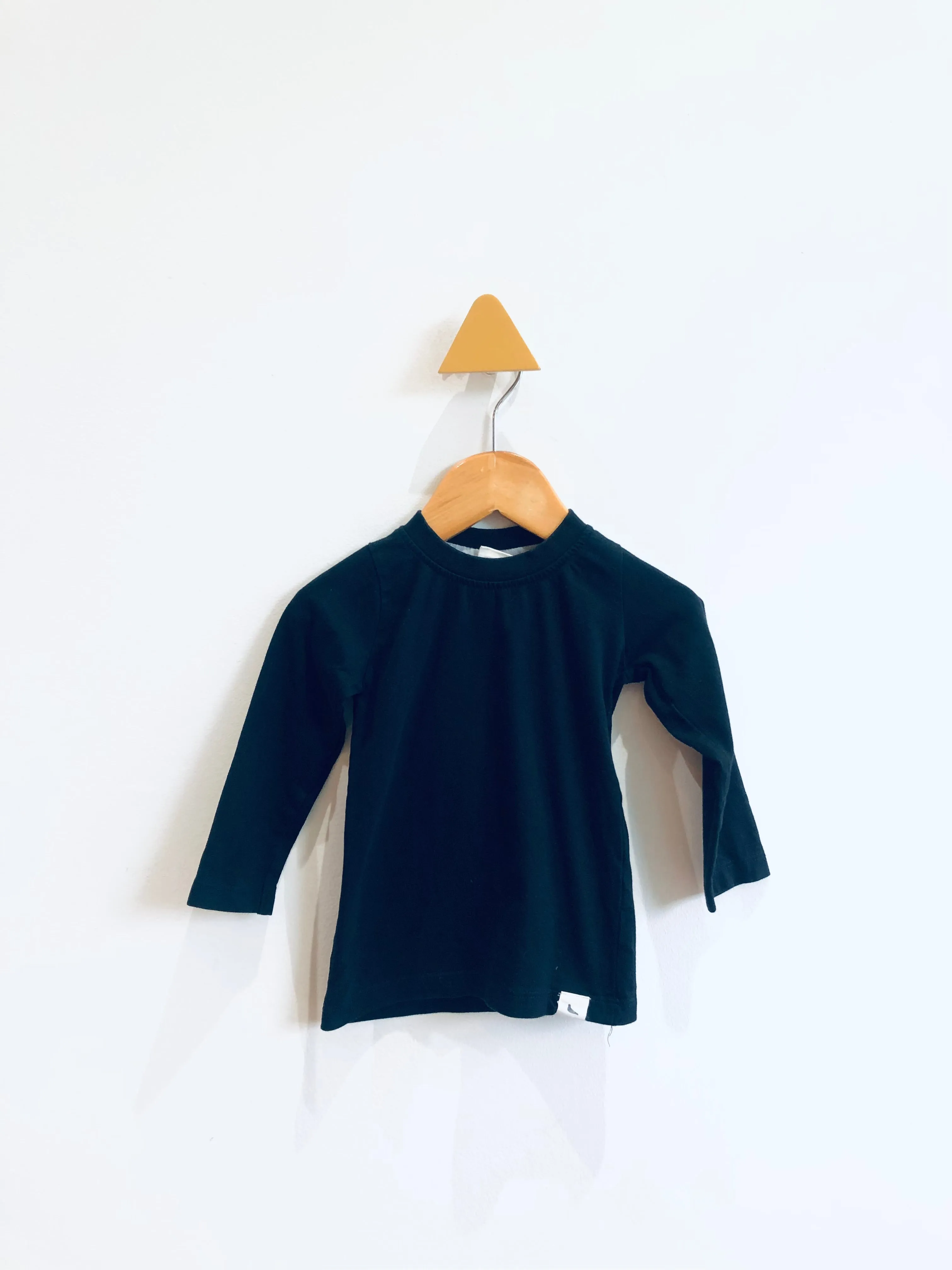 Basic Long Sleeve Top - Black // 1-2Y