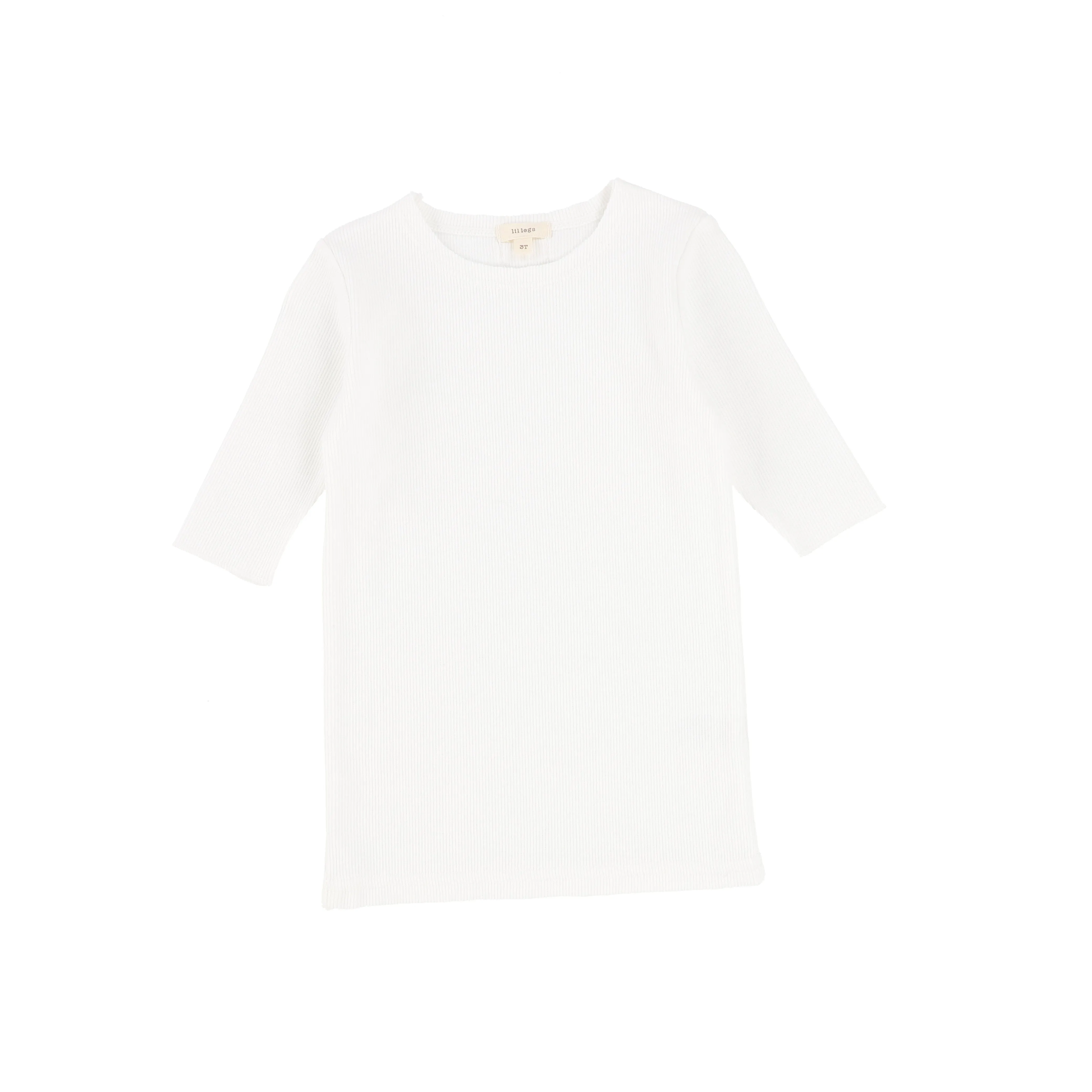 Basic Ribbed Three Quarter Sleeve Tee