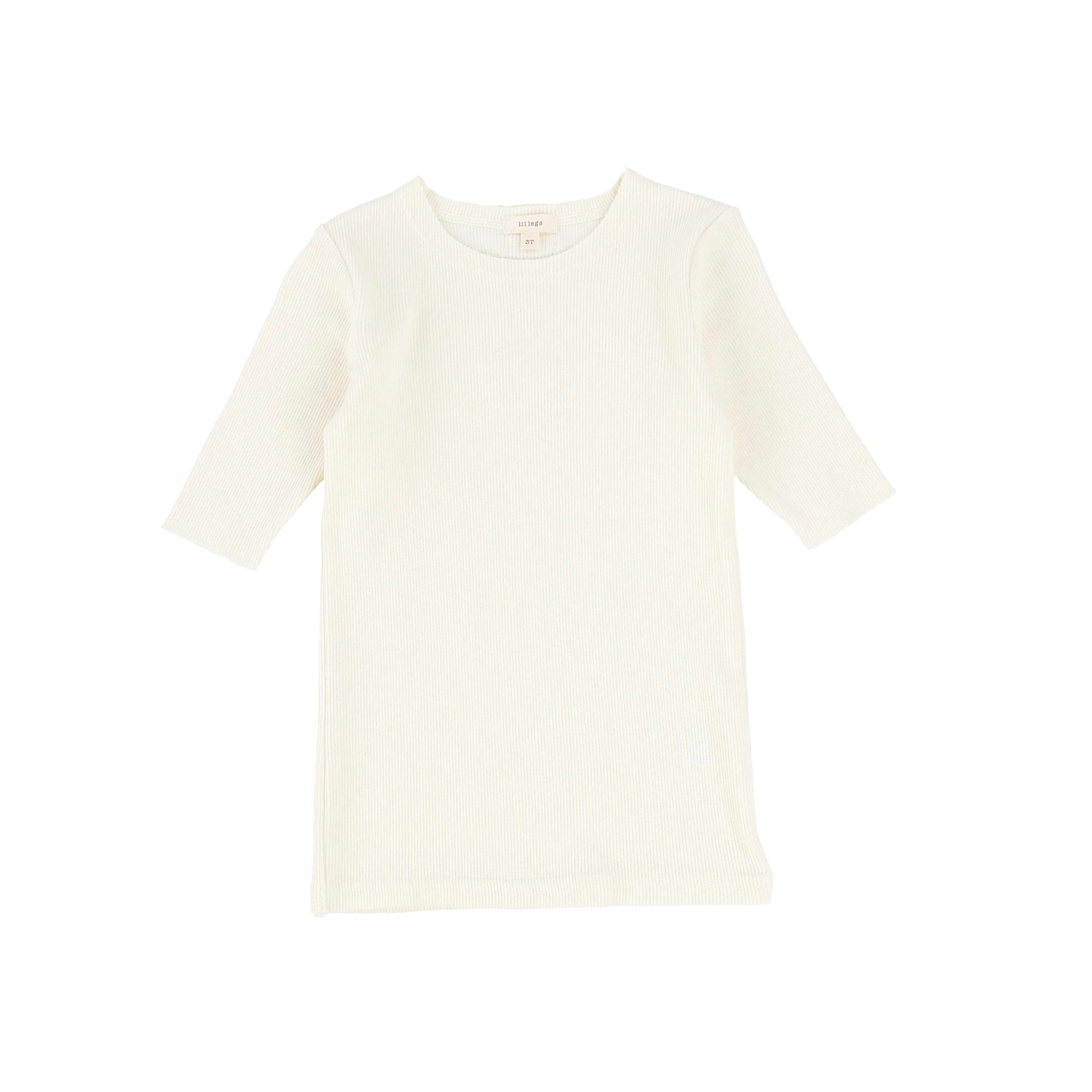 Basic Ribbed Three Quarter Sleeve Tee
