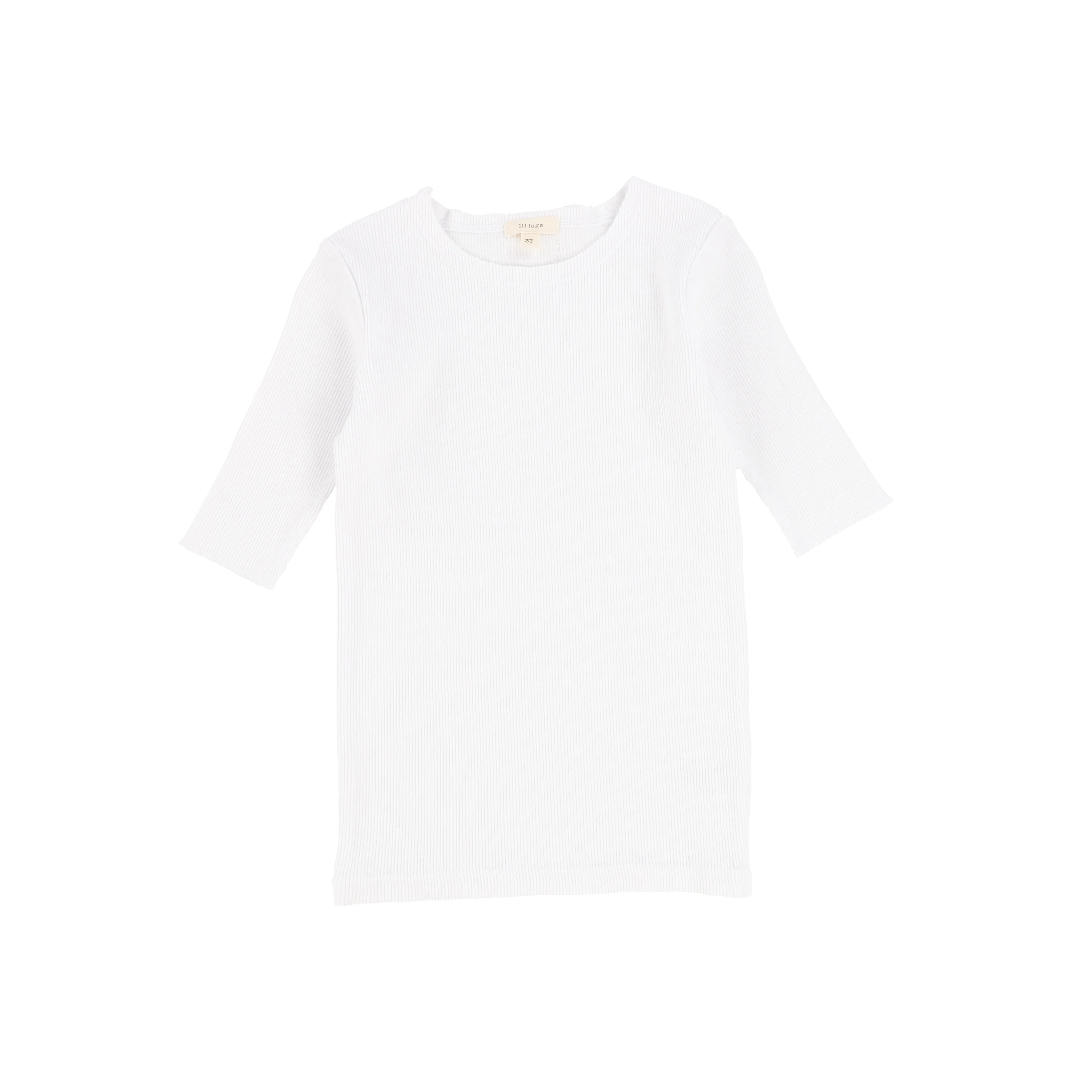Basic Ribbed Three Quarter Sleeve Tee