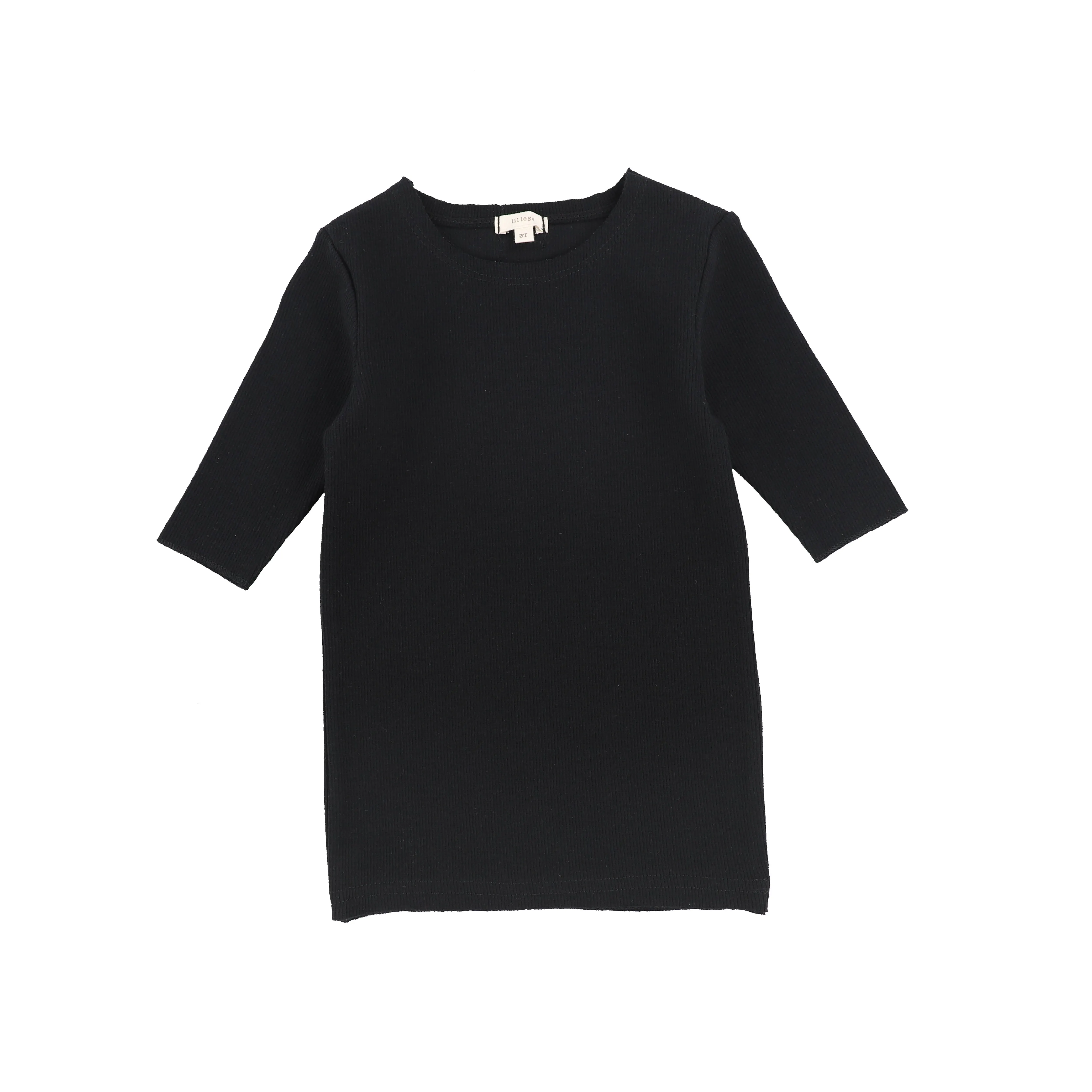 Basic Ribbed Three Quarter Sleeve Tee