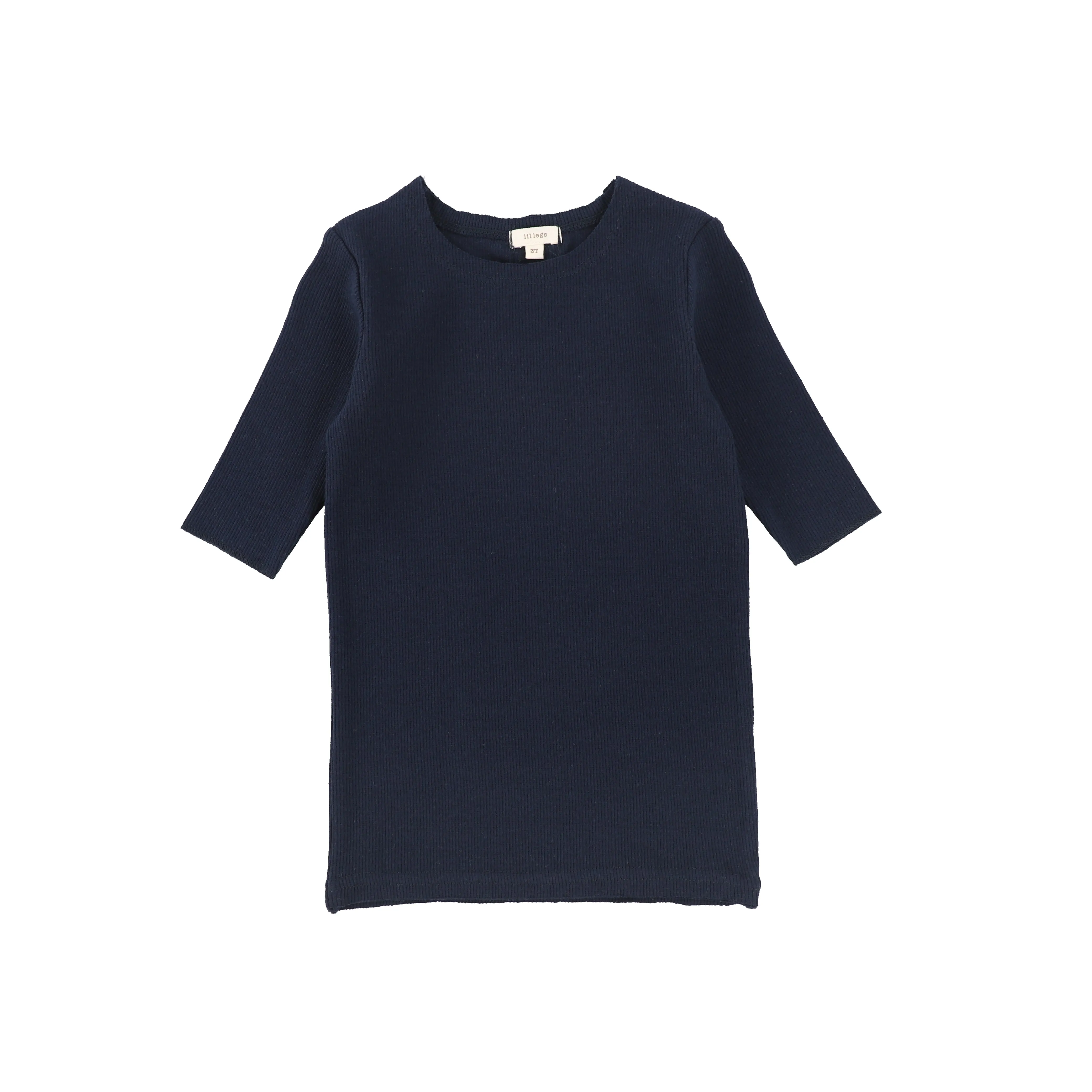 Basic Ribbed Three Quarter Sleeve Tee