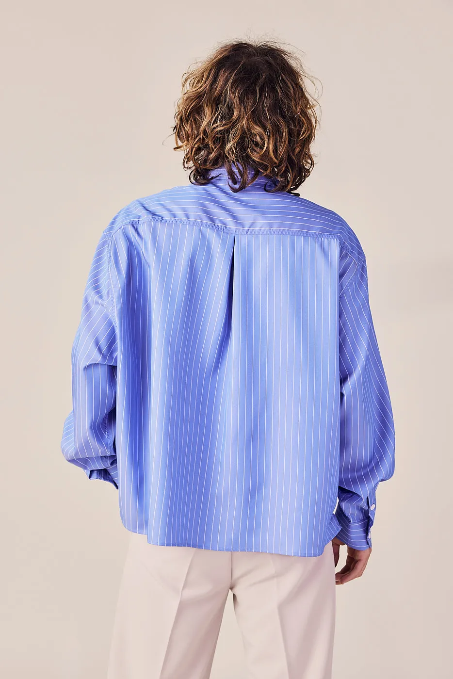 Basic Striped Crop Shirts