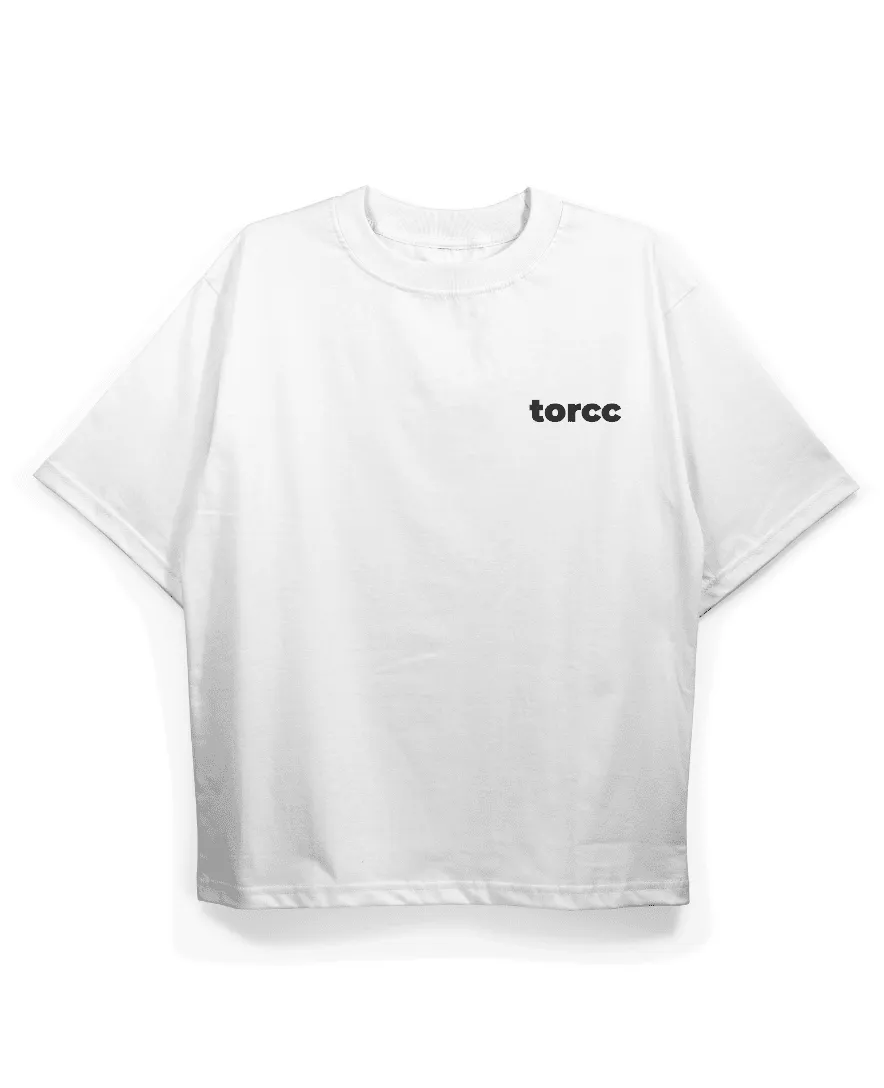 Basic White Drop Shoulder T-shirt - WAREHOUSE SALE