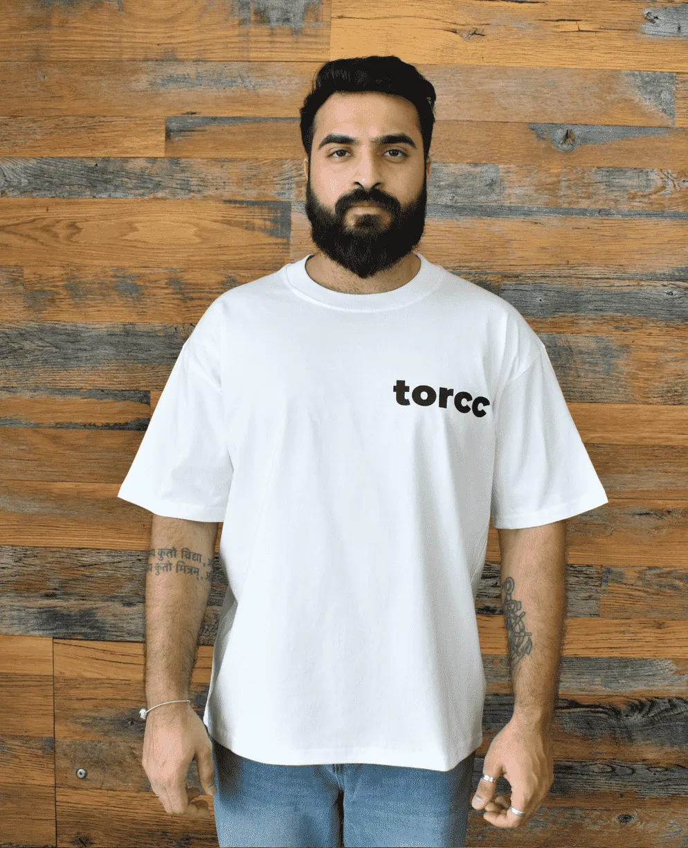 Basic White Drop Shoulder T-shirt - WAREHOUSE SALE
