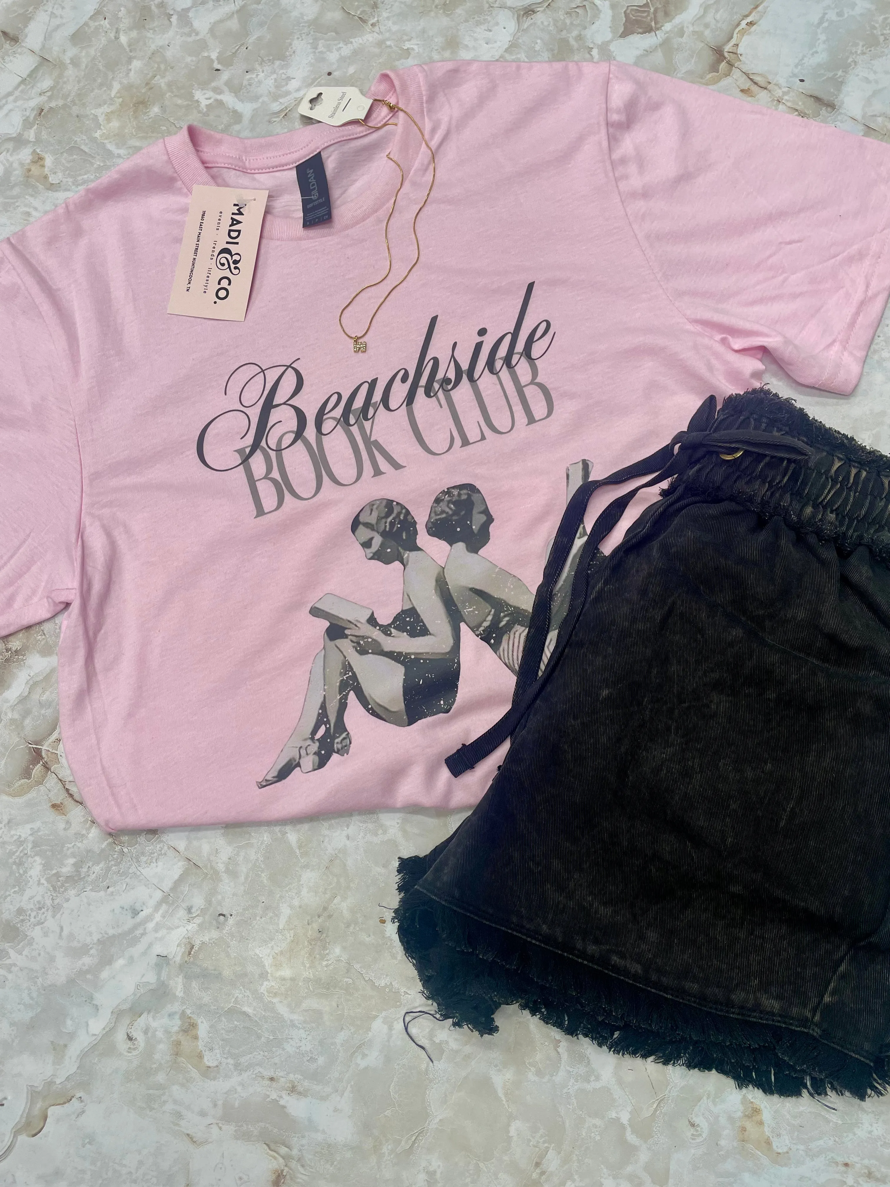 Beachside Book Club T-Shirt - Rusty Anchor Design