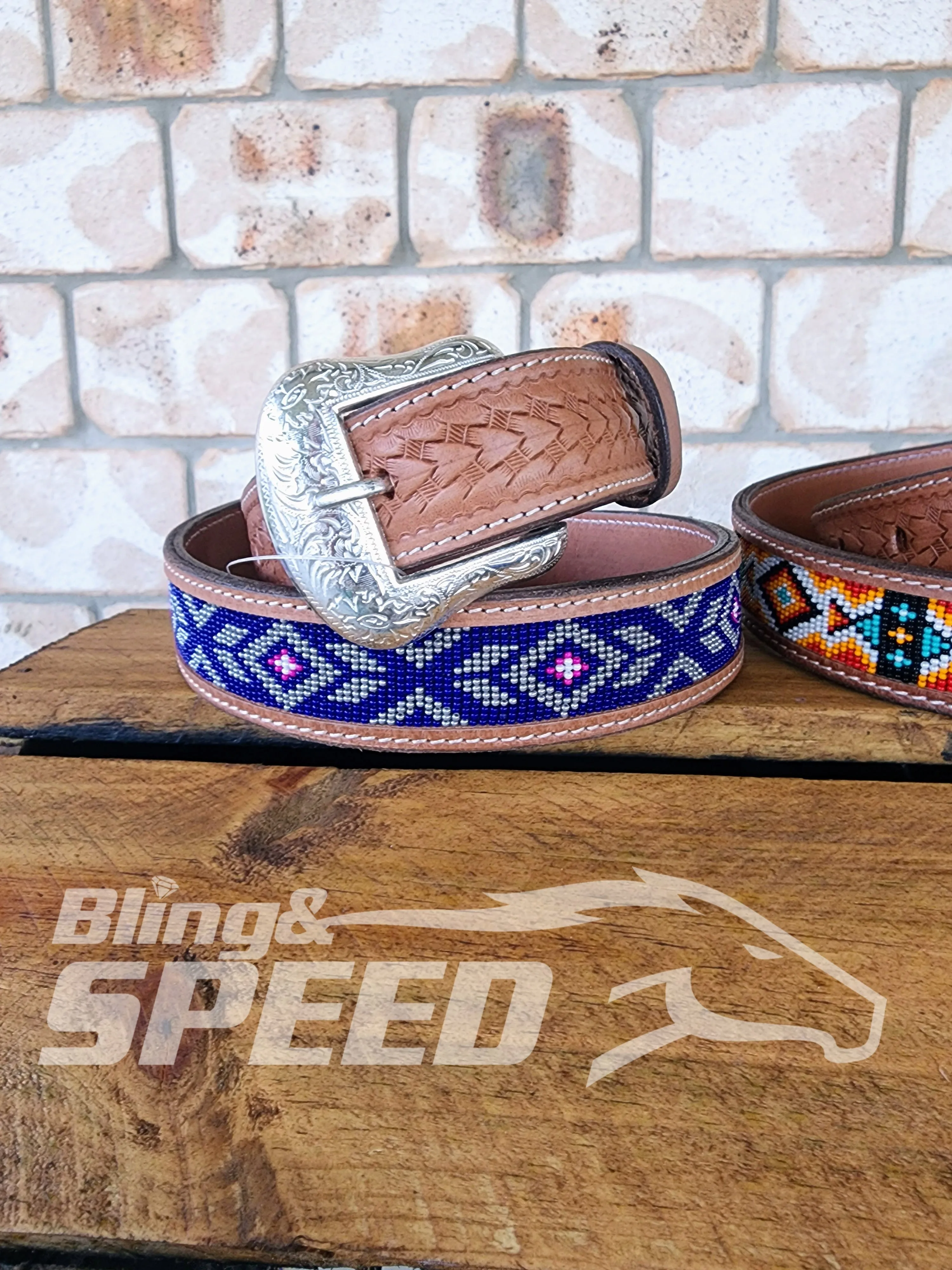 Beaded Tooled Belts
