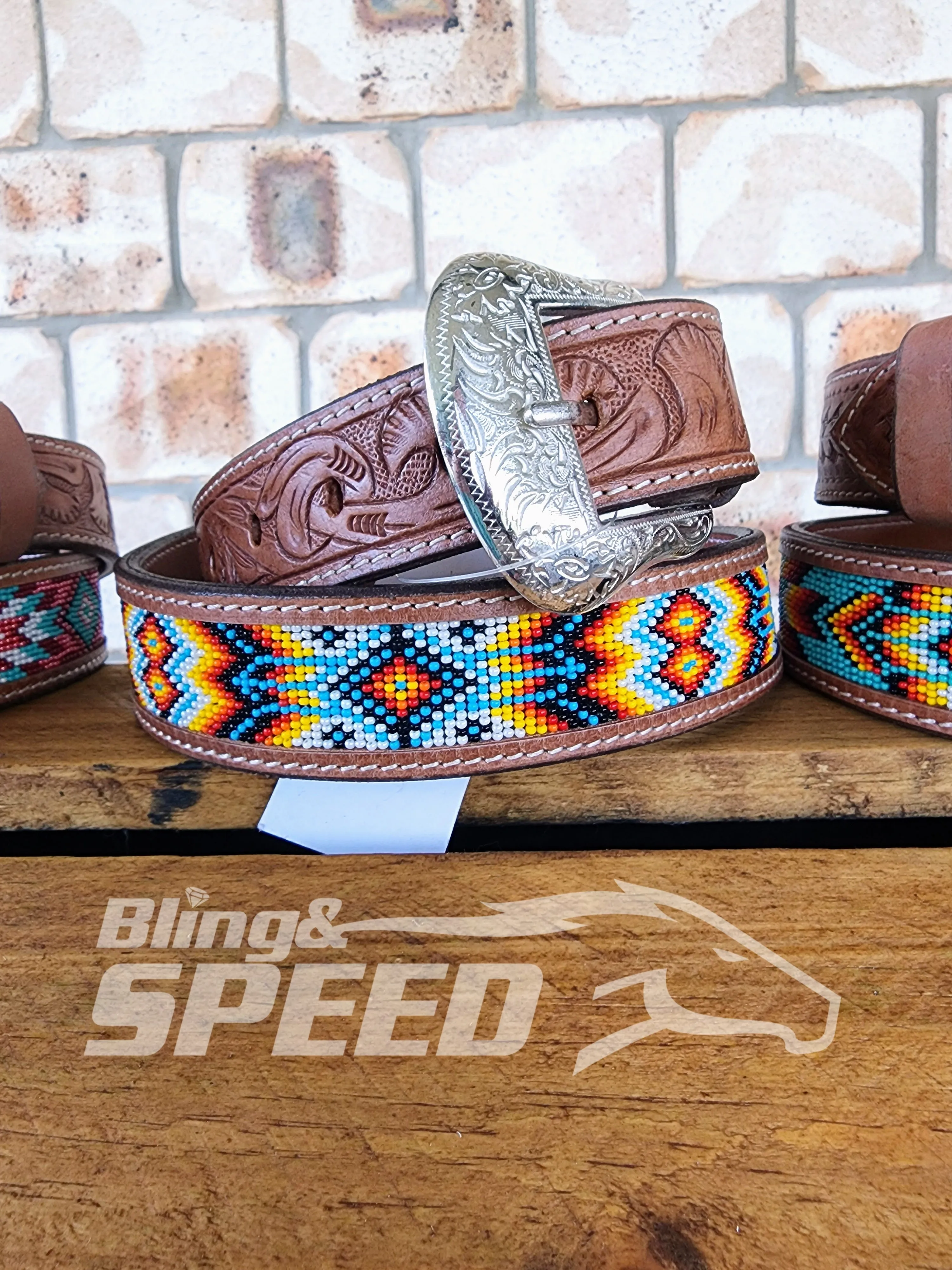 Beaded Tooled Belts