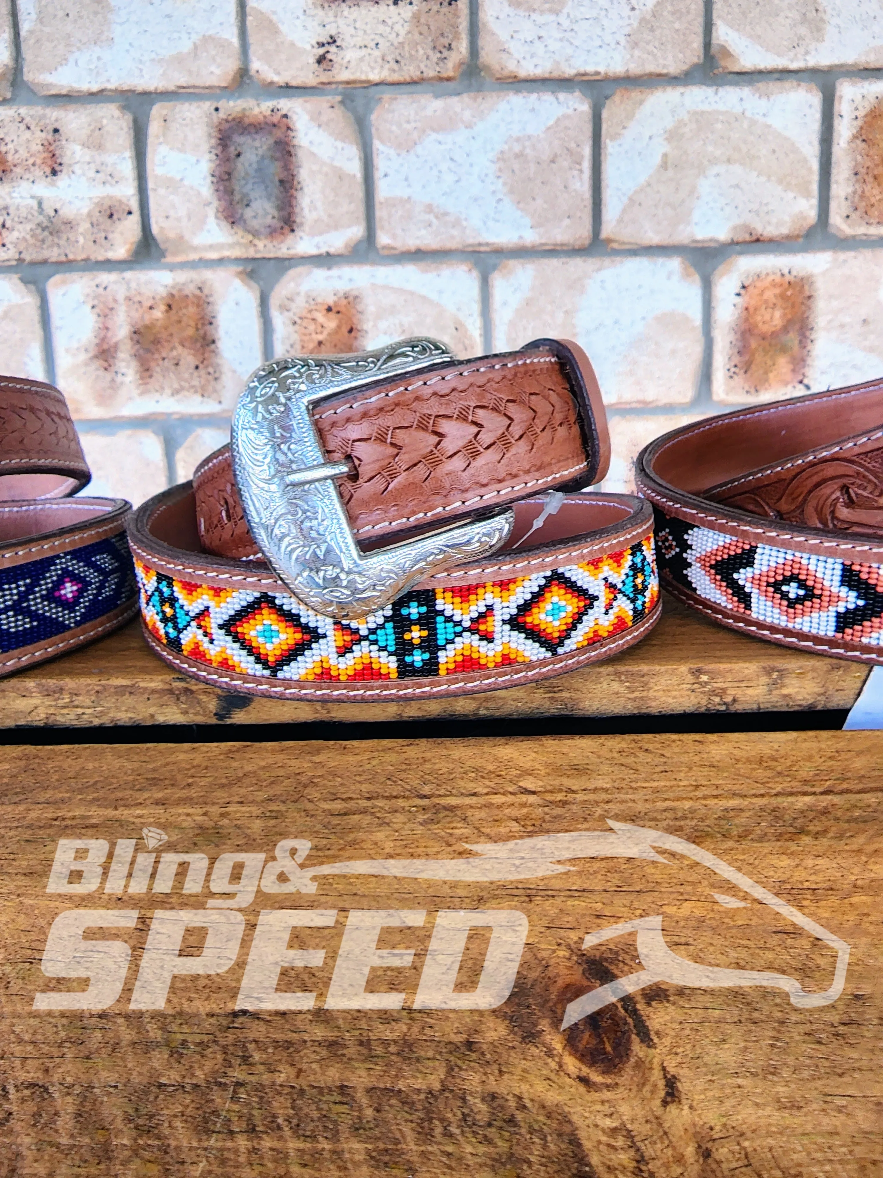 Beaded Tooled Belts