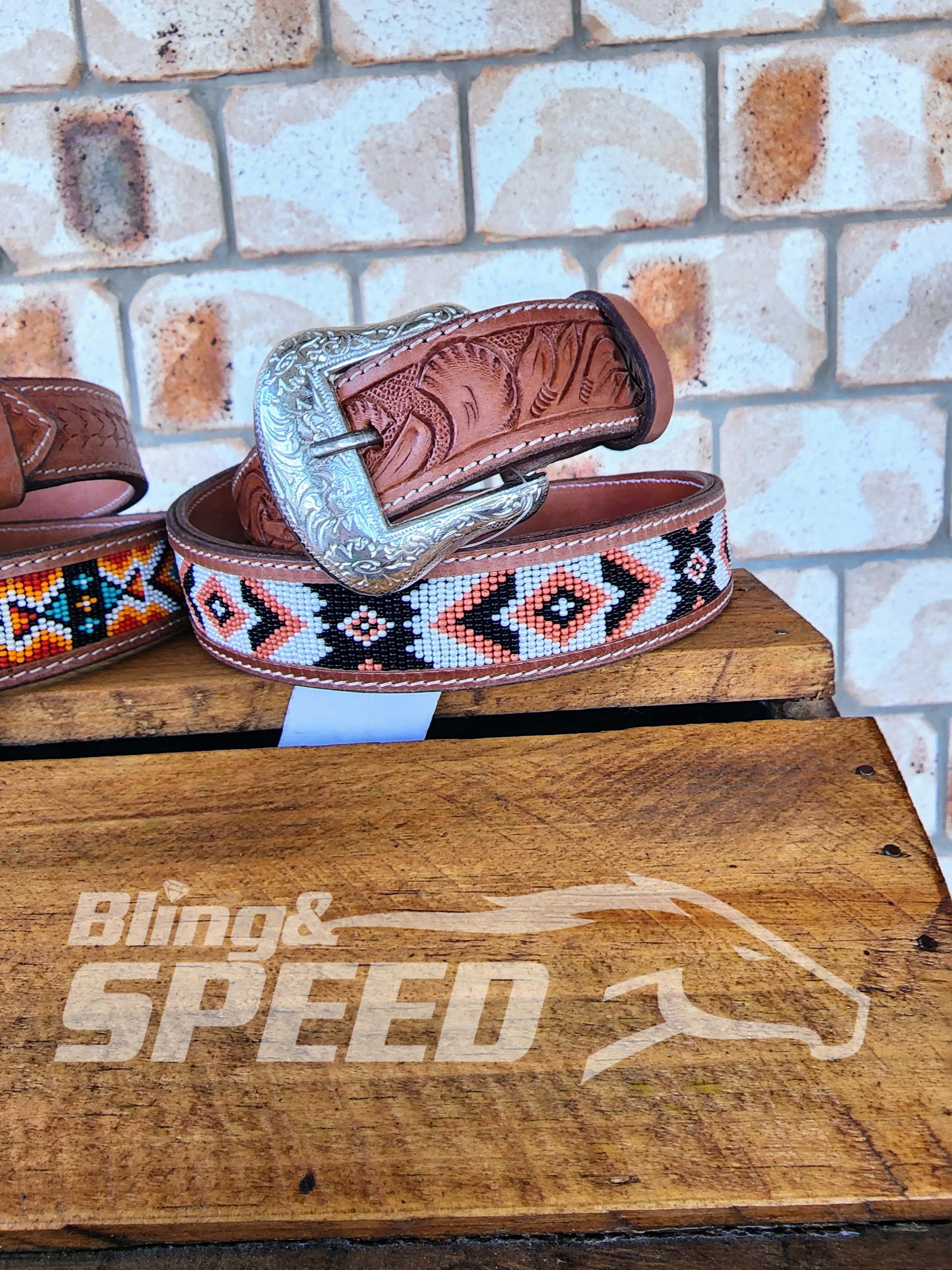Beaded Tooled Belts