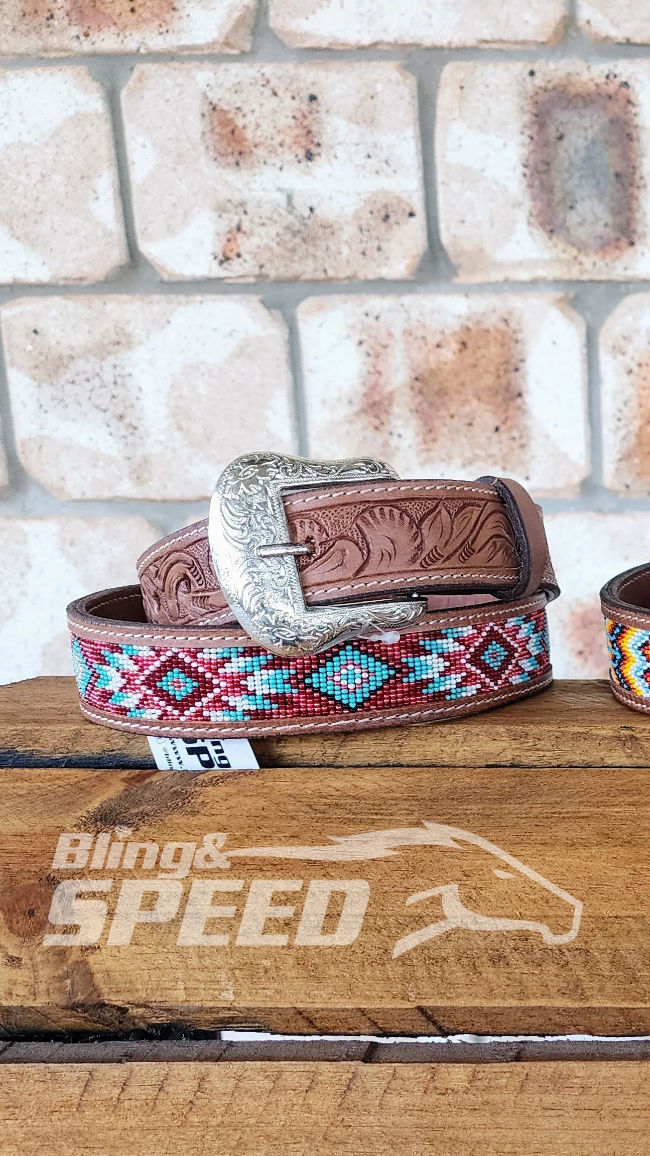 Beaded Tooled Belts
