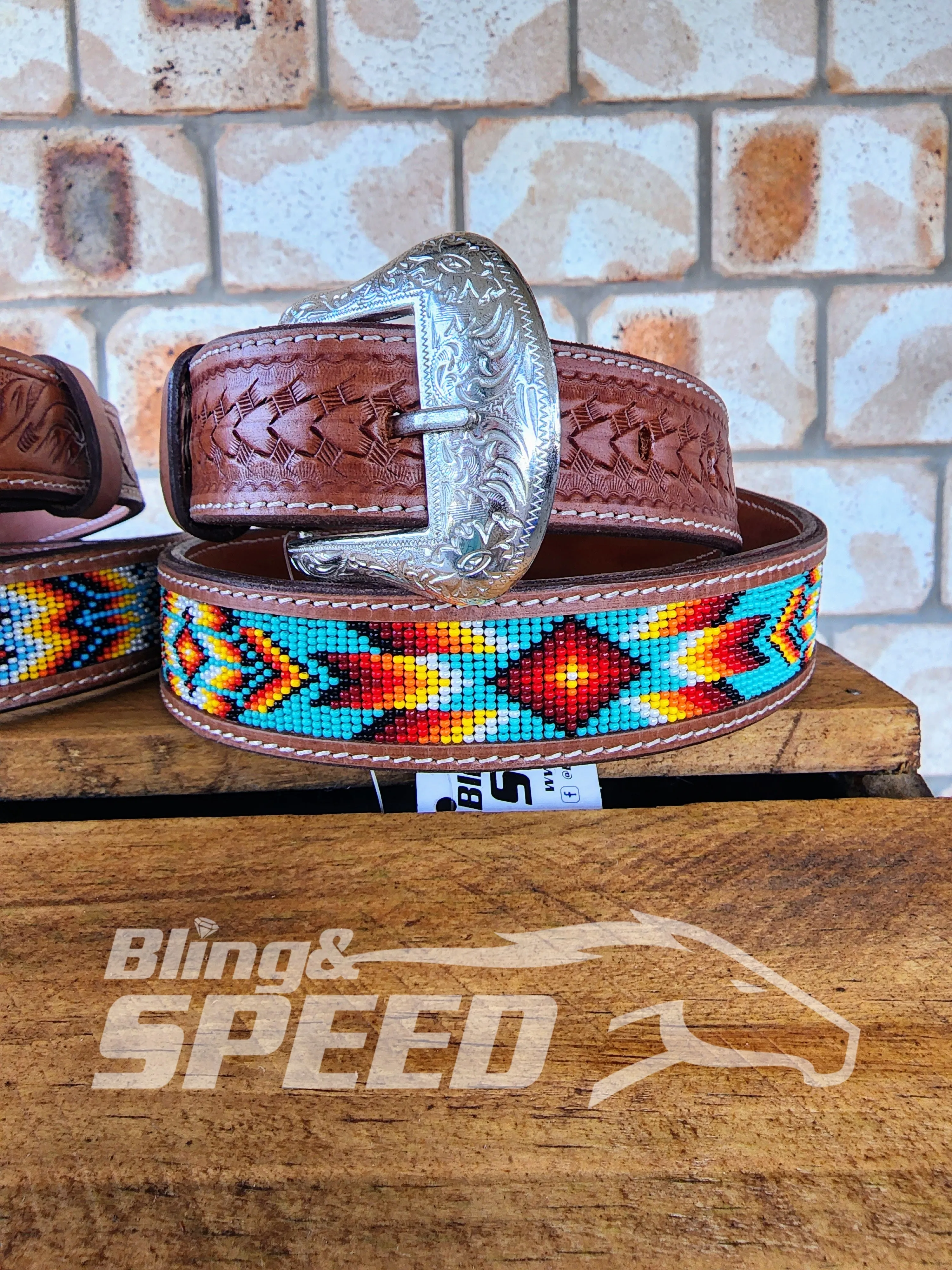 Beaded Tooled Belts