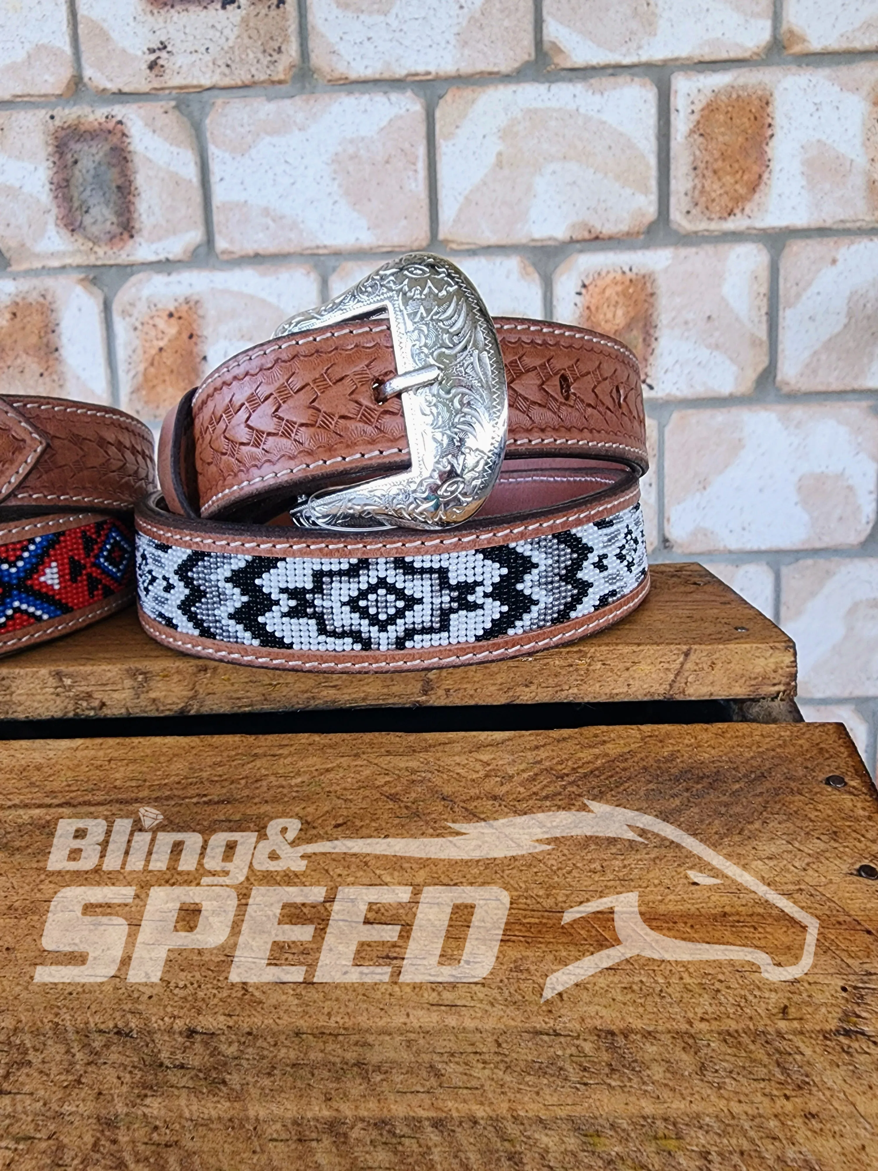 Beaded Tooled Belts