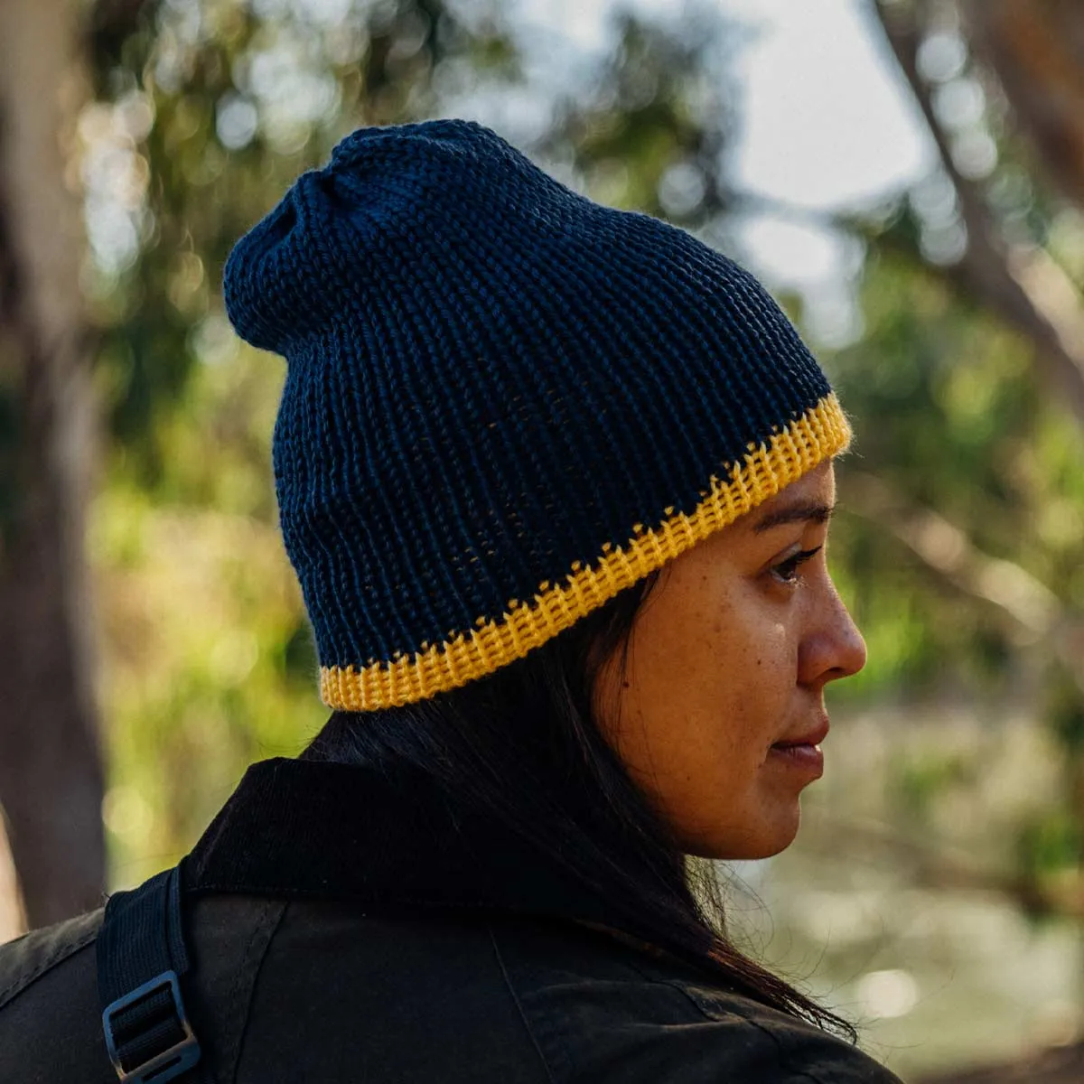 Beanie - Blue and Yellow Reversible (Final sale)