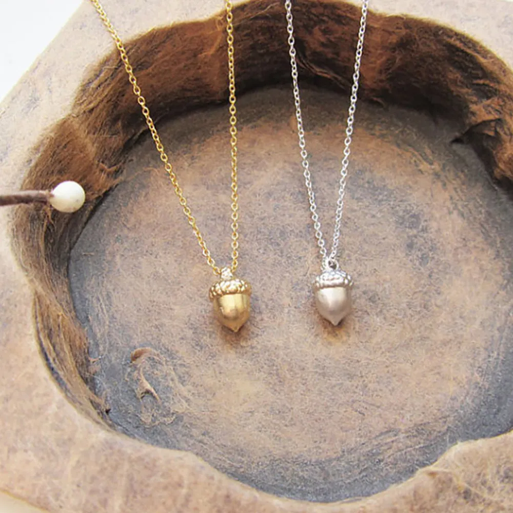 Beautiful Cute Acorn Necklaces Pendants Plants Fashion Charm Jewelry