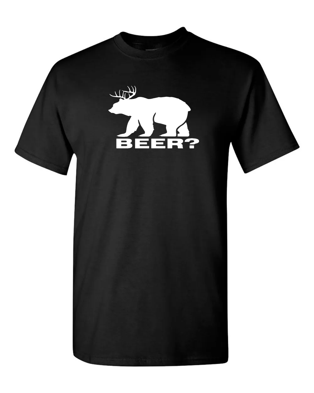 BEER Deer Bear Funny - T Shirt College Alcohol Funny Party Drinking Hunt