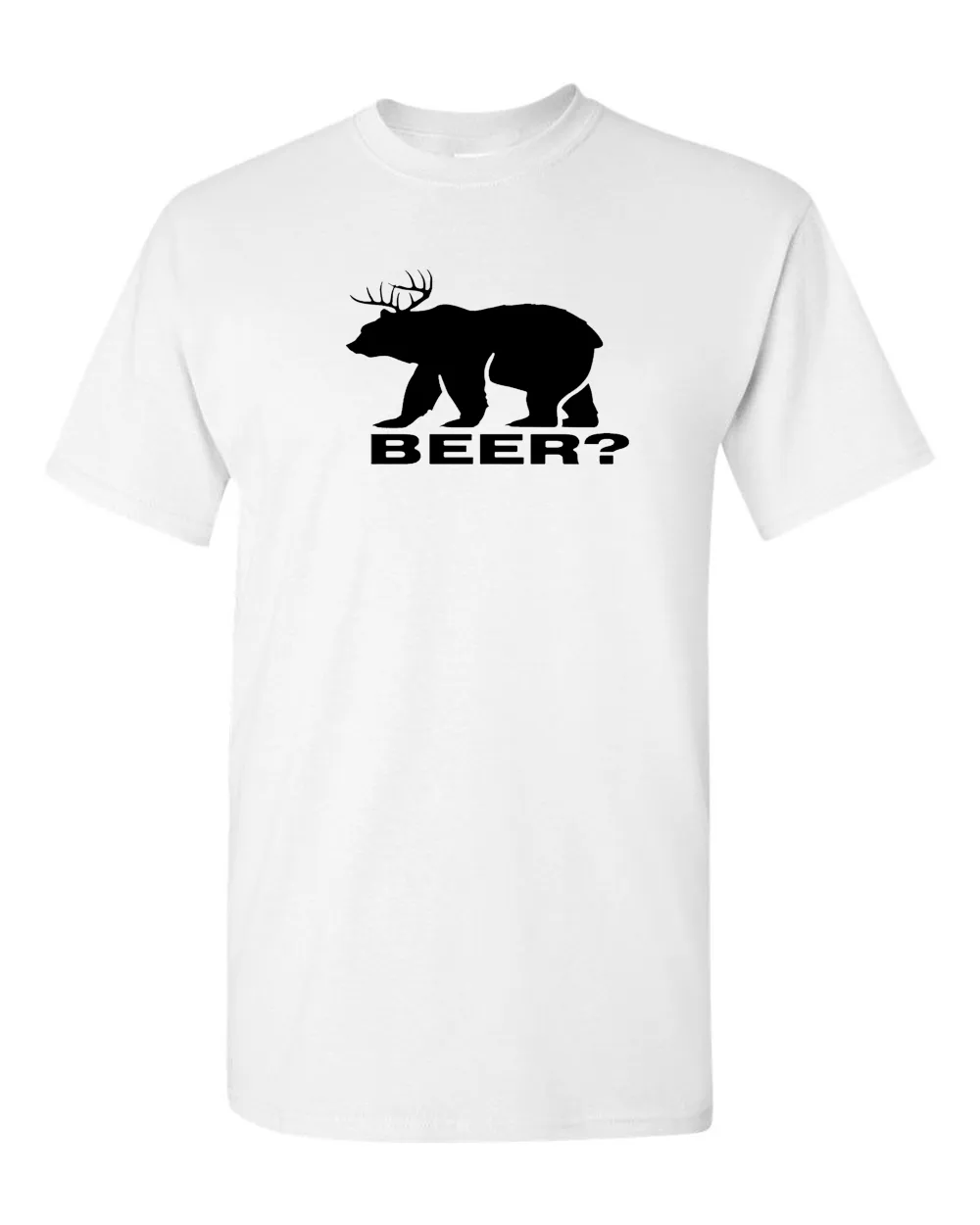 BEER Deer Bear Funny - T Shirt College Alcohol Funny Party Drinking Hunt