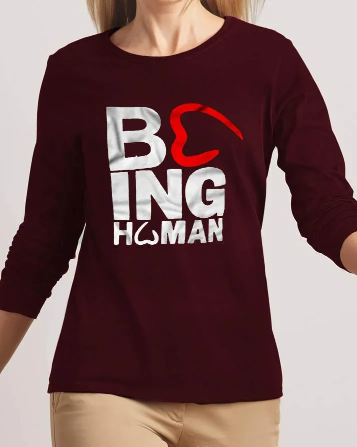 Being Human New Fashion Maroon High Graphic Excellent Quality T-shirt
