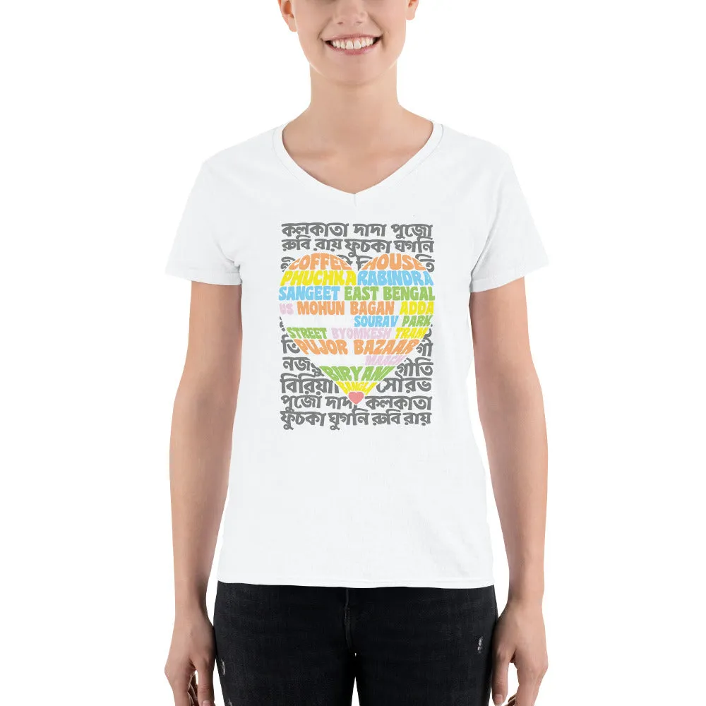Bengali Lightweight V-Neck T-Shirt - Bangla Love