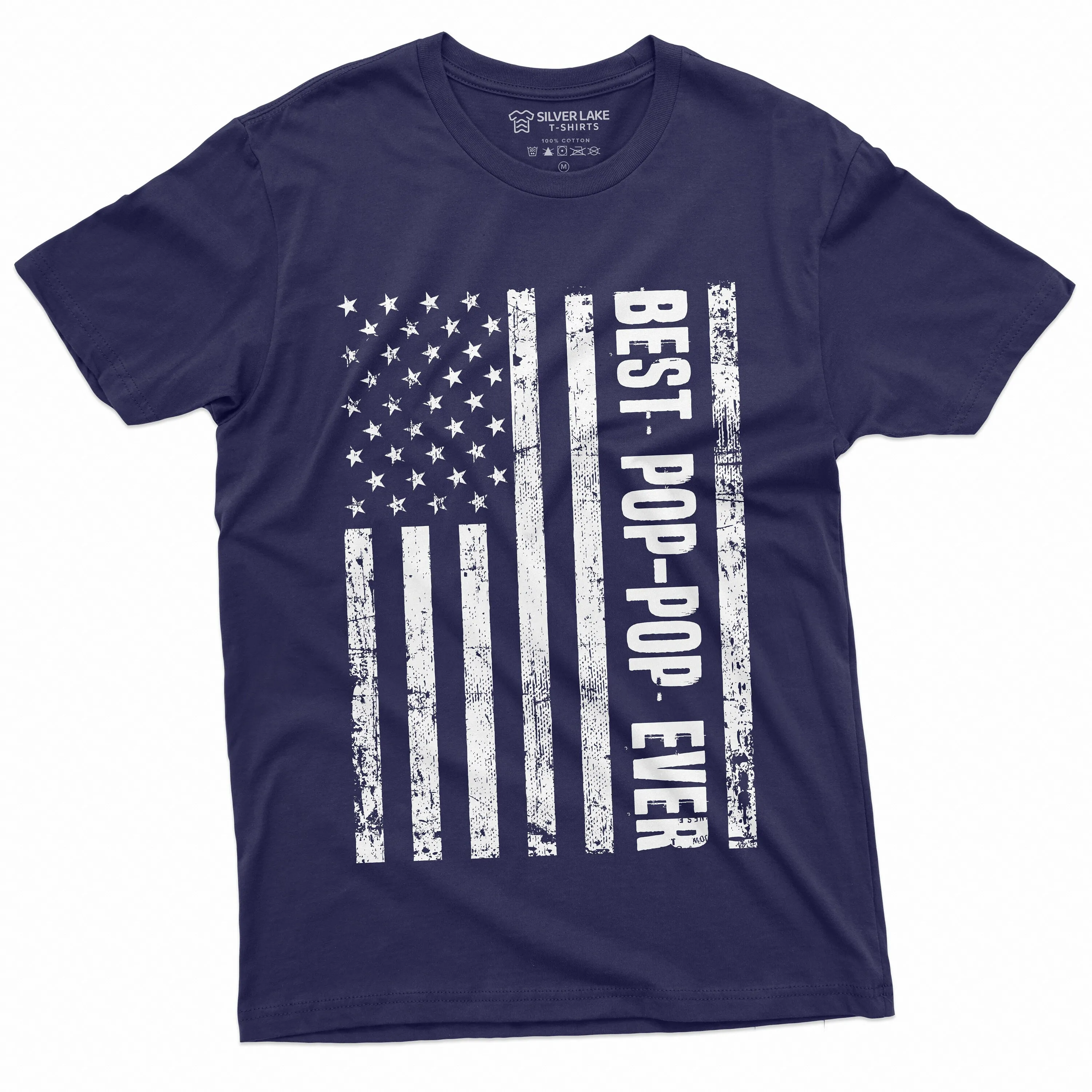 Best Pop-Pop ever Mens t-shirt Pop Grandpa Fathers day Veterans Day Papa Tee shirt Birthday USA American Flag Patriotic Shirt
