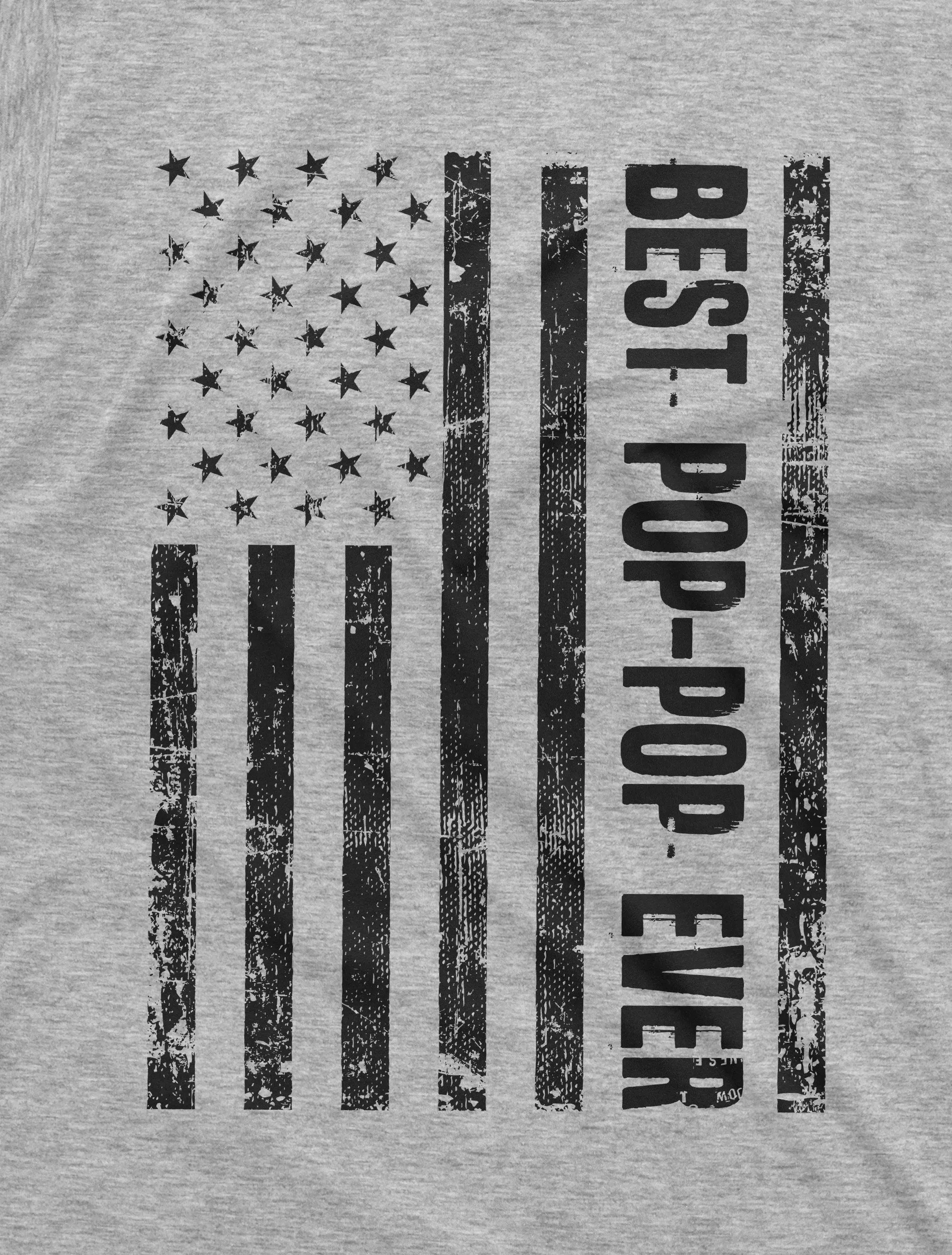 Best Pop-Pop ever Mens t-shirt Pop Grandpa Fathers day Veterans Day Papa Tee shirt Birthday USA American Flag Patriotic Shirt