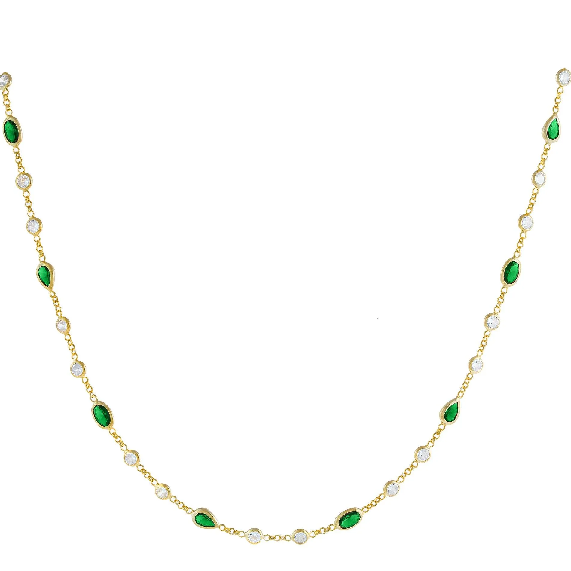Bezel Multi Shape CZ Choker