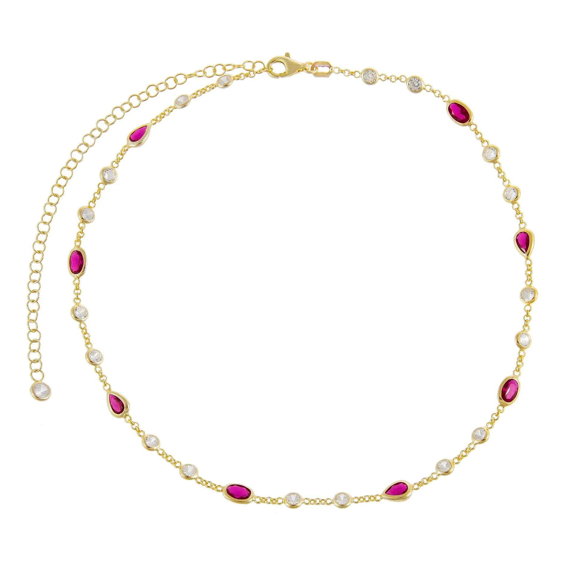 Bezel Multi Shape CZ Choker