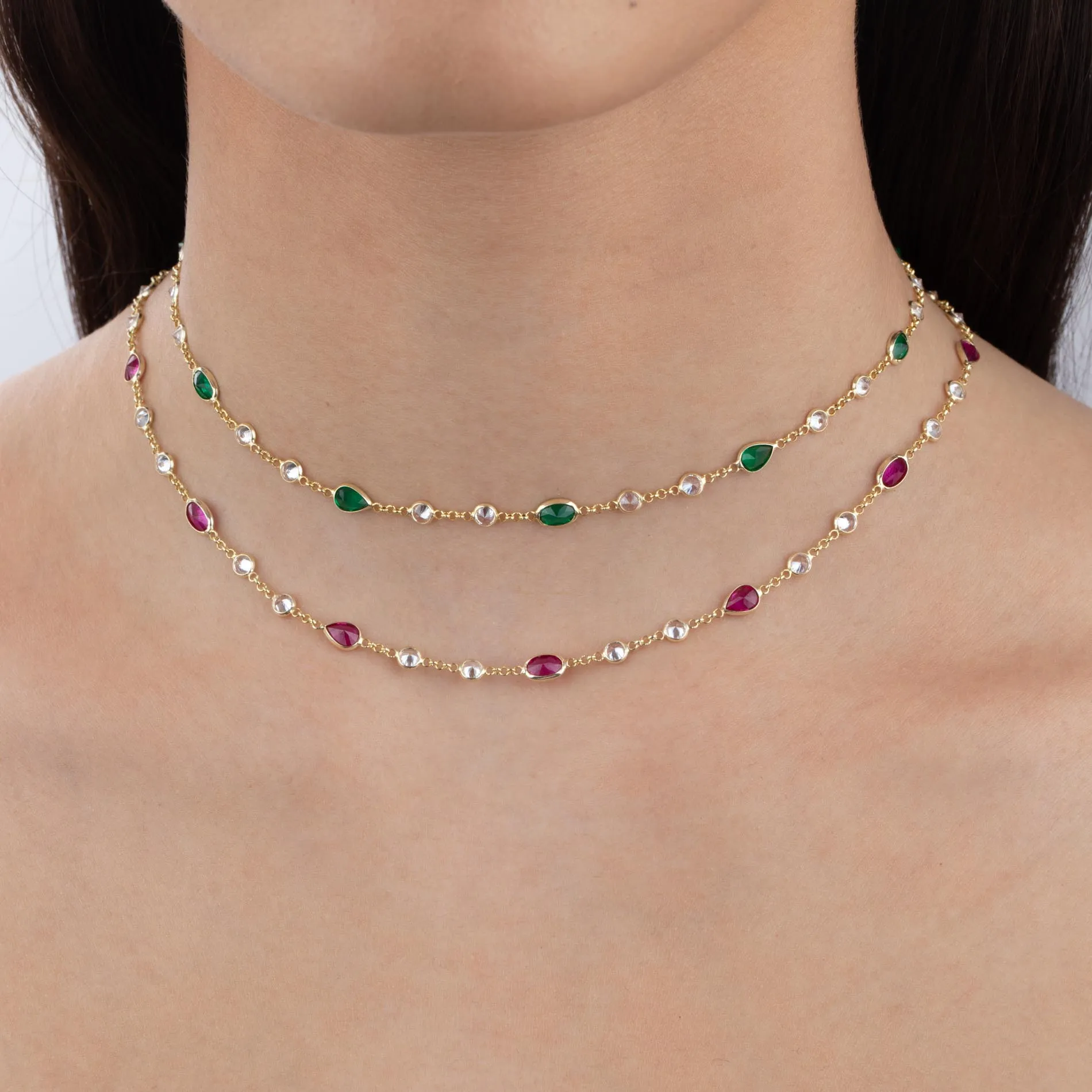 Bezel Multi Shape CZ Choker