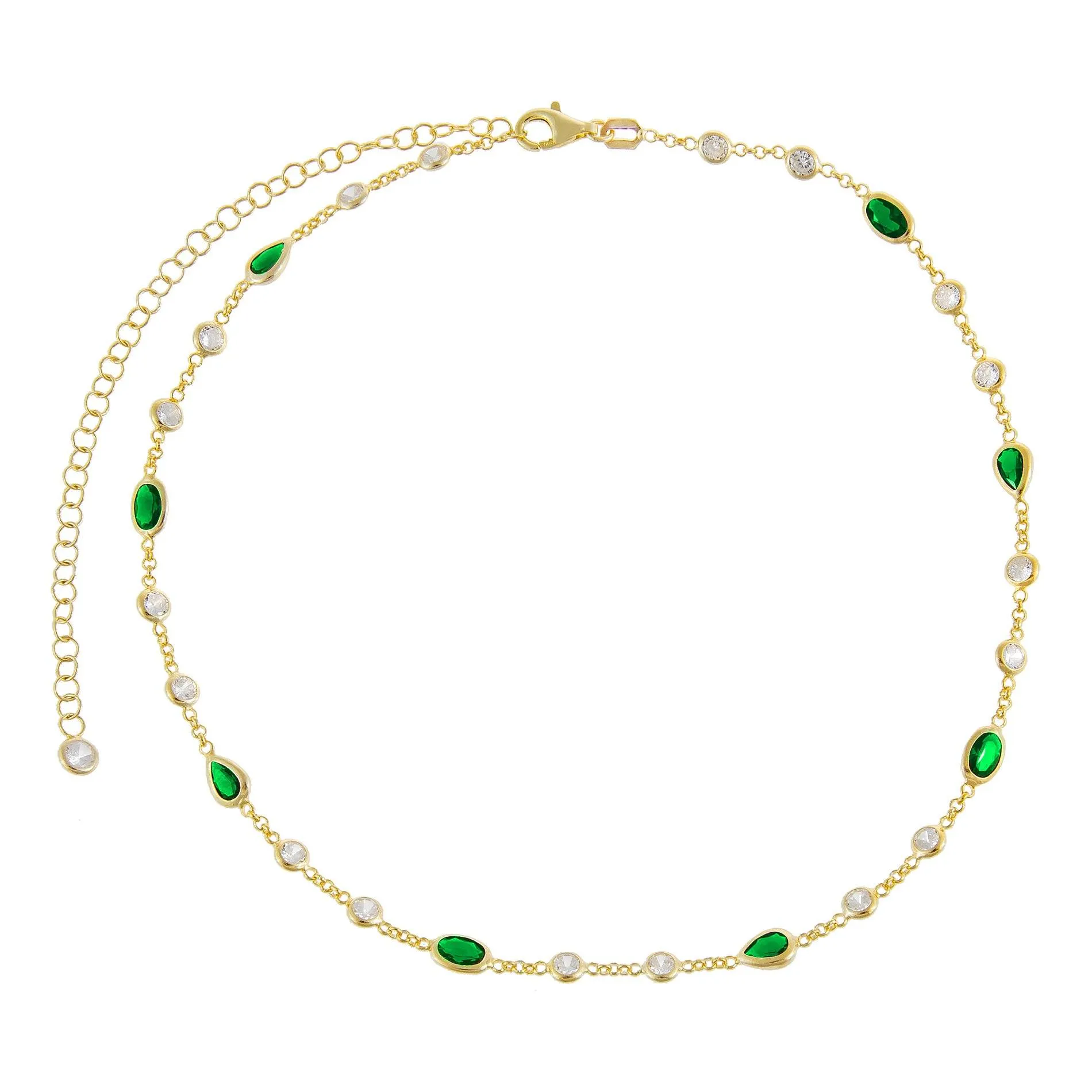Bezel Multi Shape CZ Choker