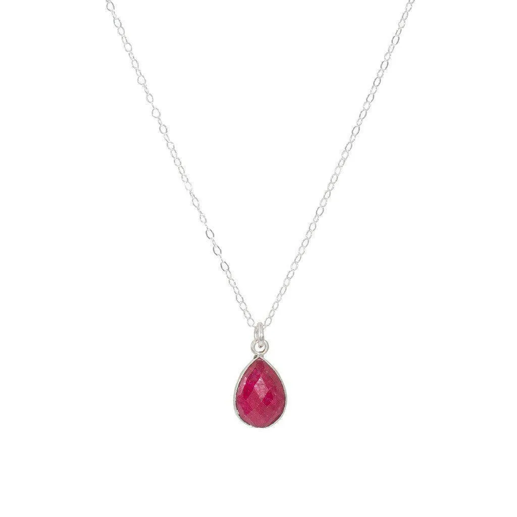 Birthstone Necklaces in Silver