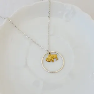Bison Circle of Pride in Sterling - Necklace