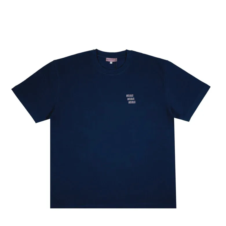 Bisous Skateboards - Piquet Basic T-Shirt - Navy