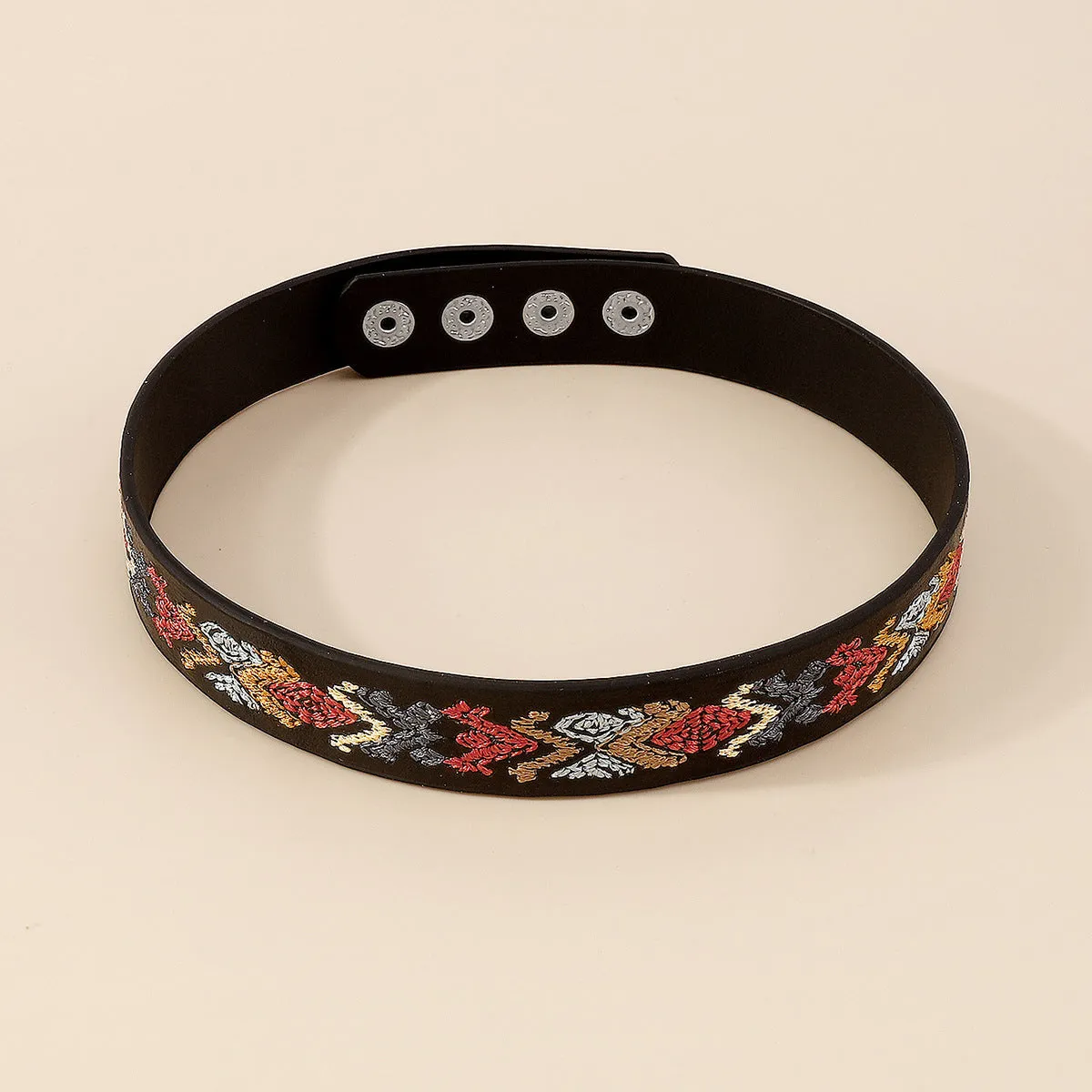 Black & Multicolor Boho Choker Necklace