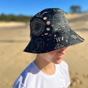 Black And Sand Celestial Unisex Bucket Hat