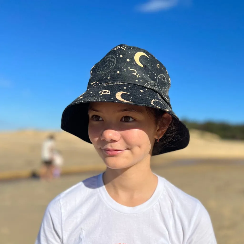 Black And Sand Celestial Unisex Bucket Hat