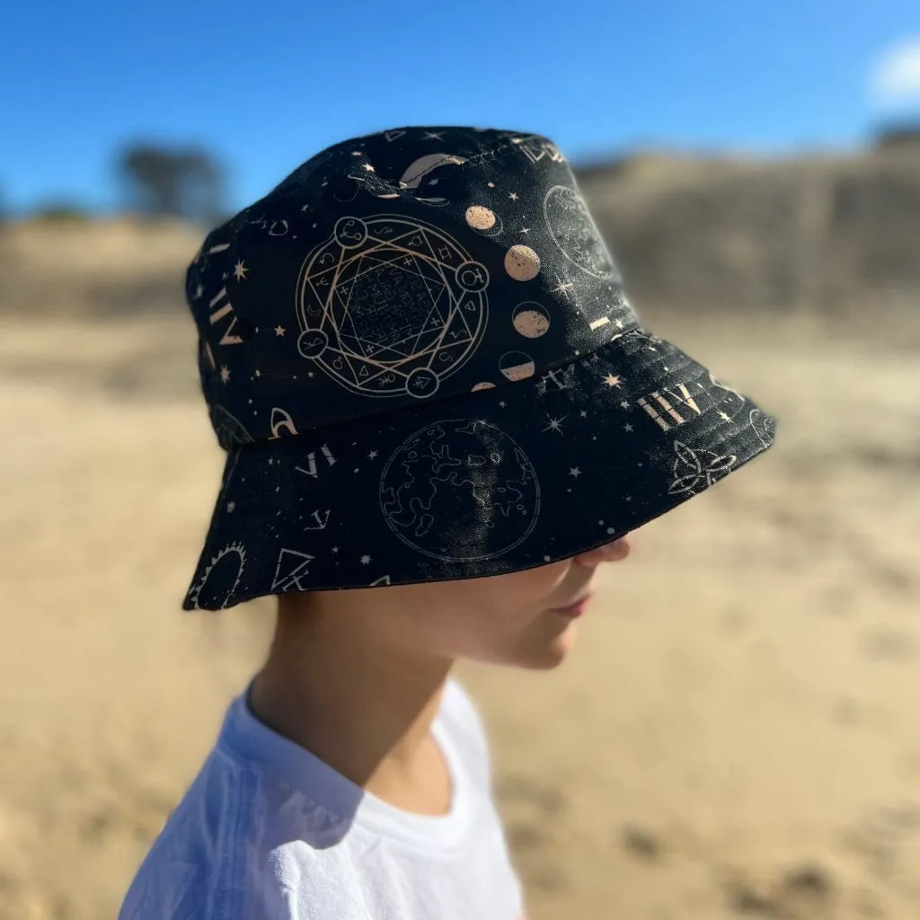 Black And Sand Celestial Unisex Bucket Hat