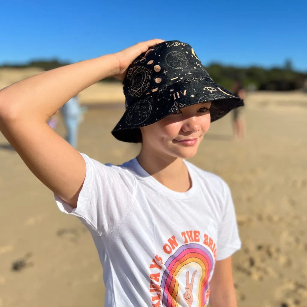 Black And Sand Celestial Unisex Bucket Hat