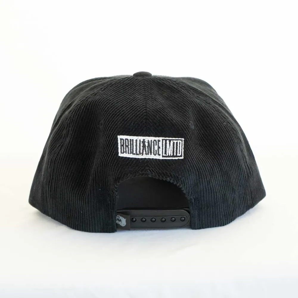 Black Brilliance Corduroy Snapback