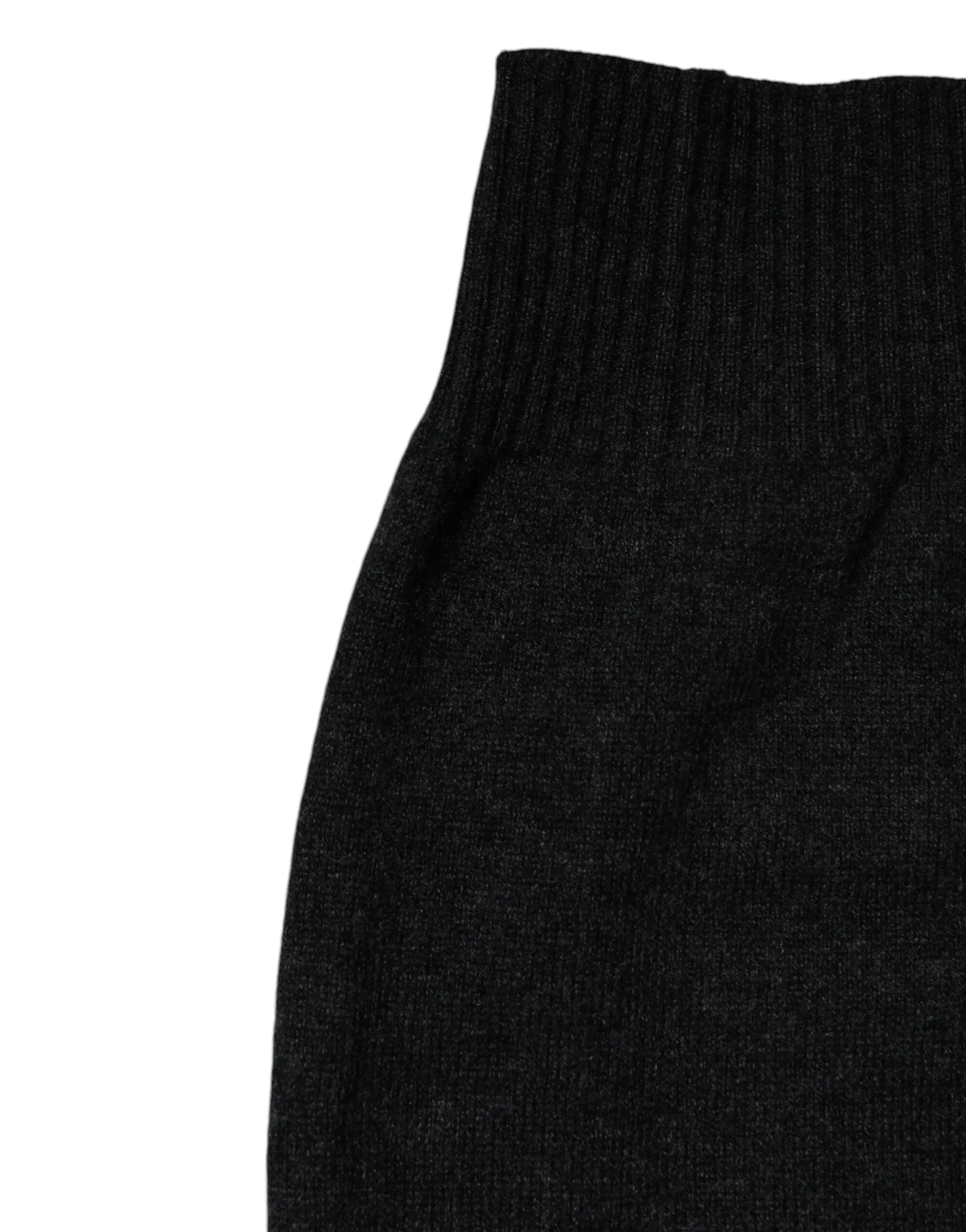Black Cashmere Knitted Neck Warmer Foulard Scarf