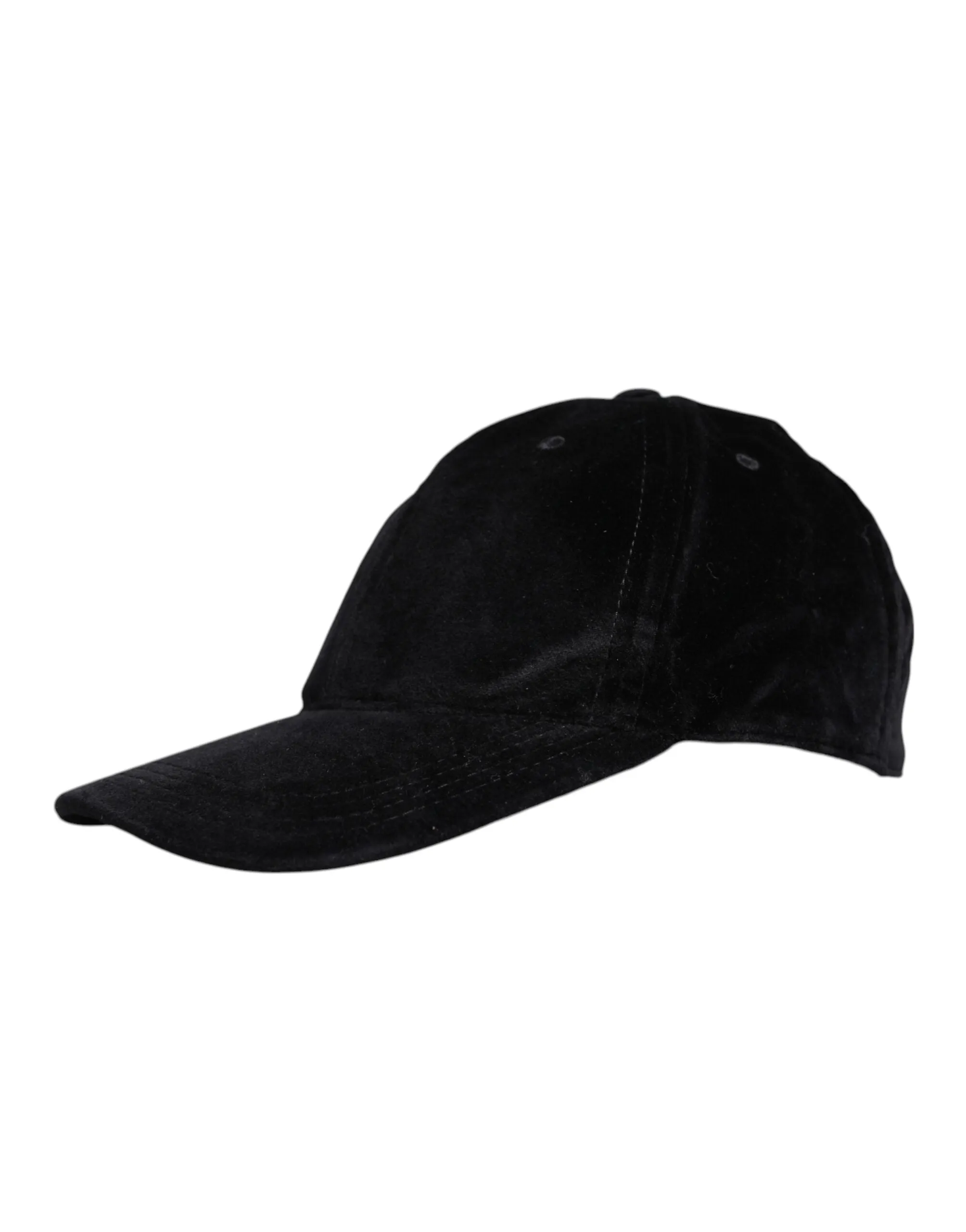Black Cotton 6 Panels Baseball Cap