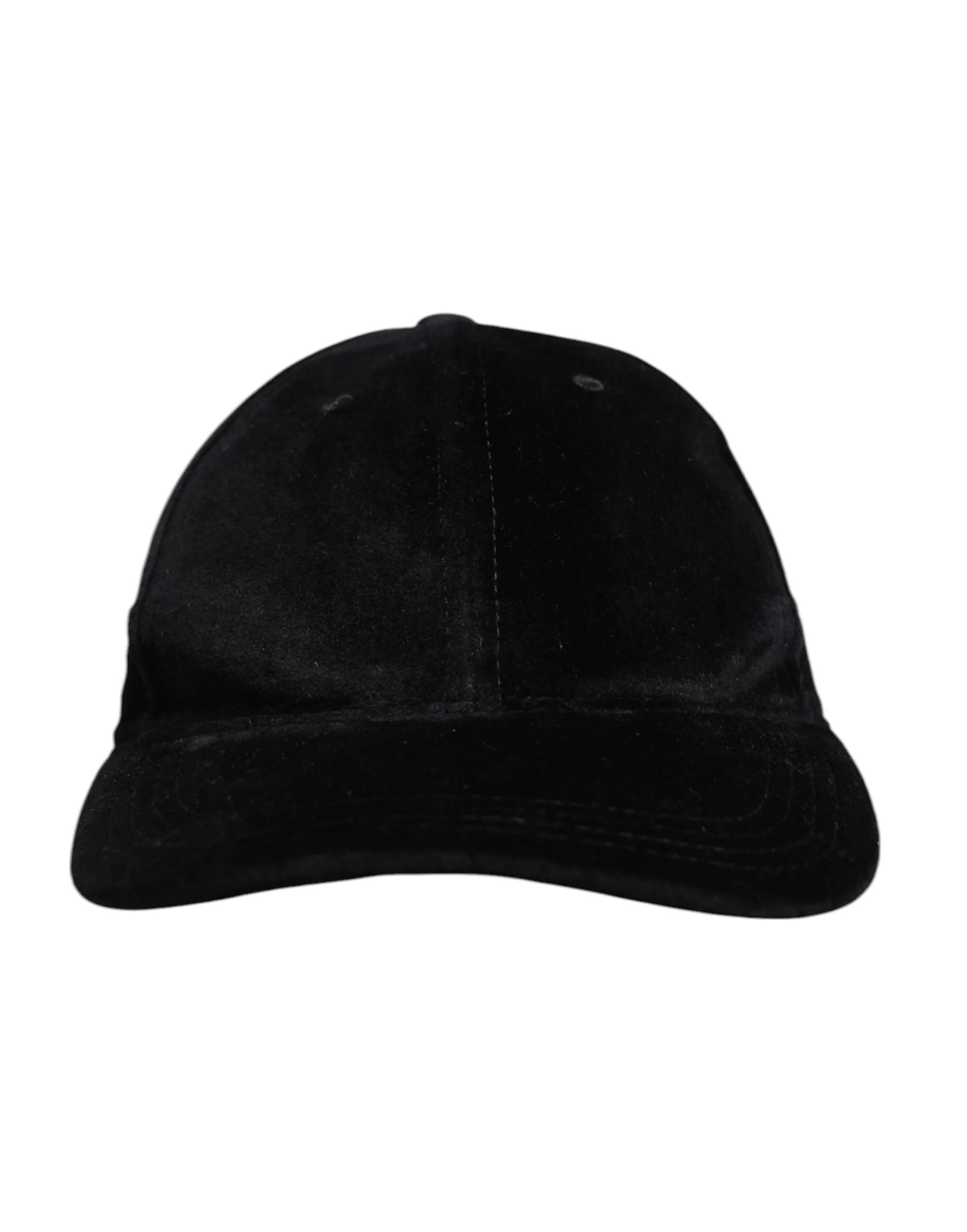 Black Cotton 6 Panels Baseball Cap