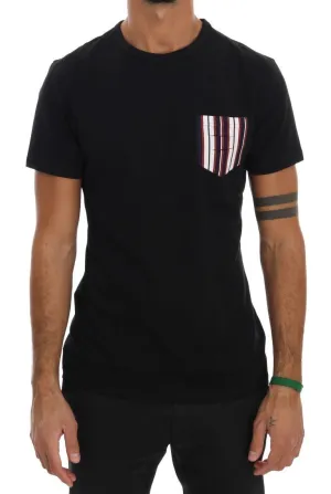 Black Cotton Crewneck T-Shirt