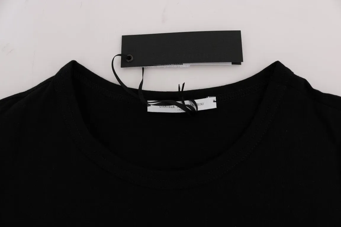 Black Cotton Crewneck T-Shirt