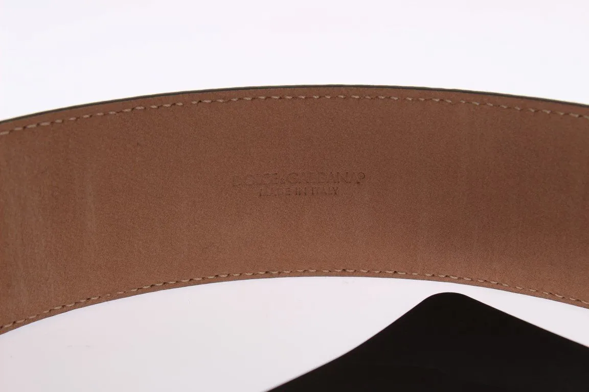Black Leather Gold Buckle Wide Belt