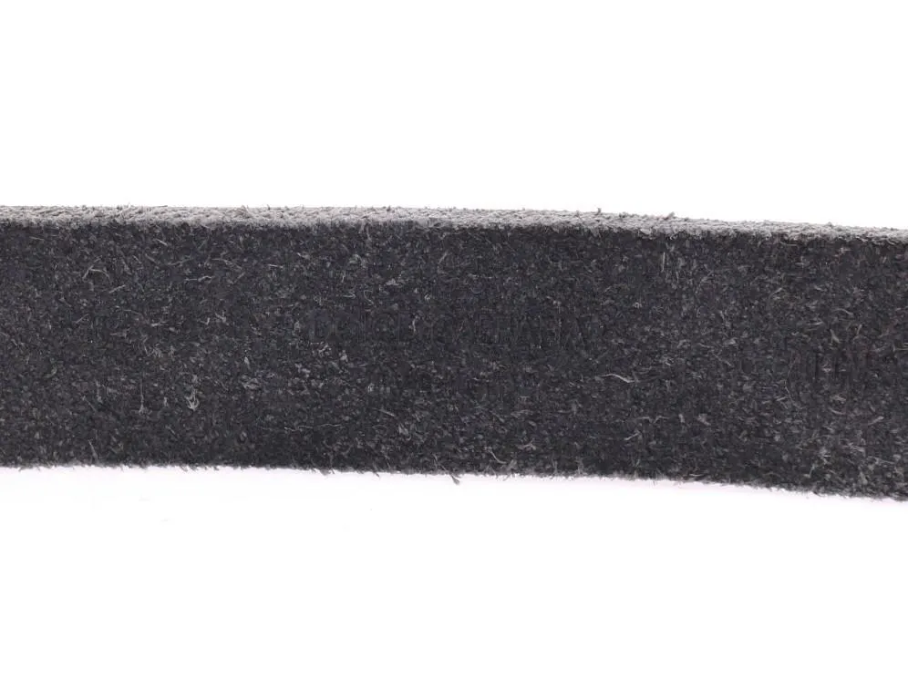 Black Leather Logo Belt