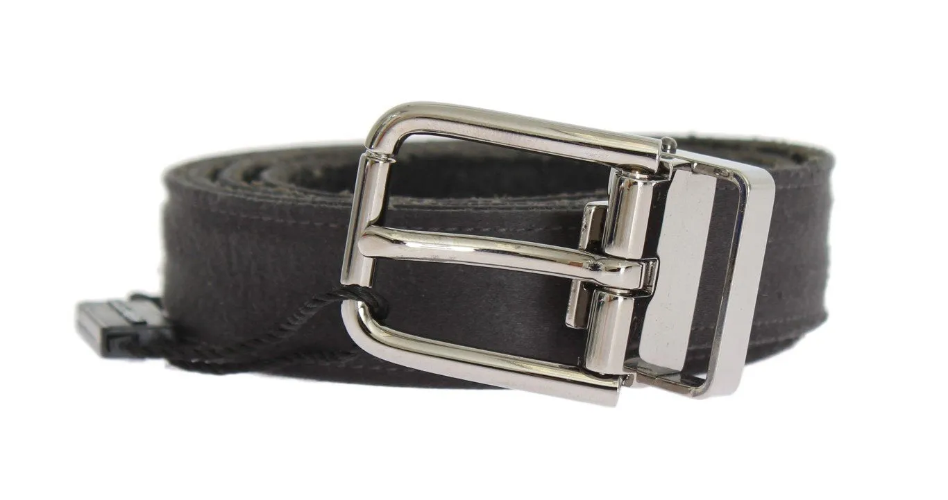 Black Leather Silver Buckle Belt